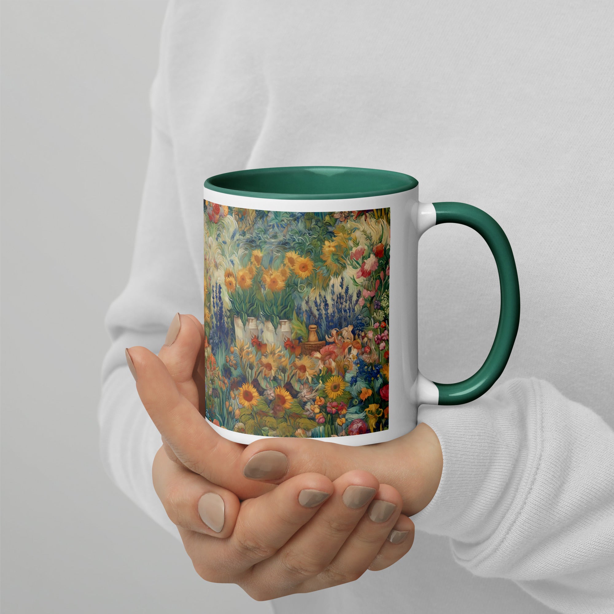 Keramiktasse „Garten von Arles“ von Vincent van Gogh, berühmtes Gemälde | Hochwertige Kunsttasse