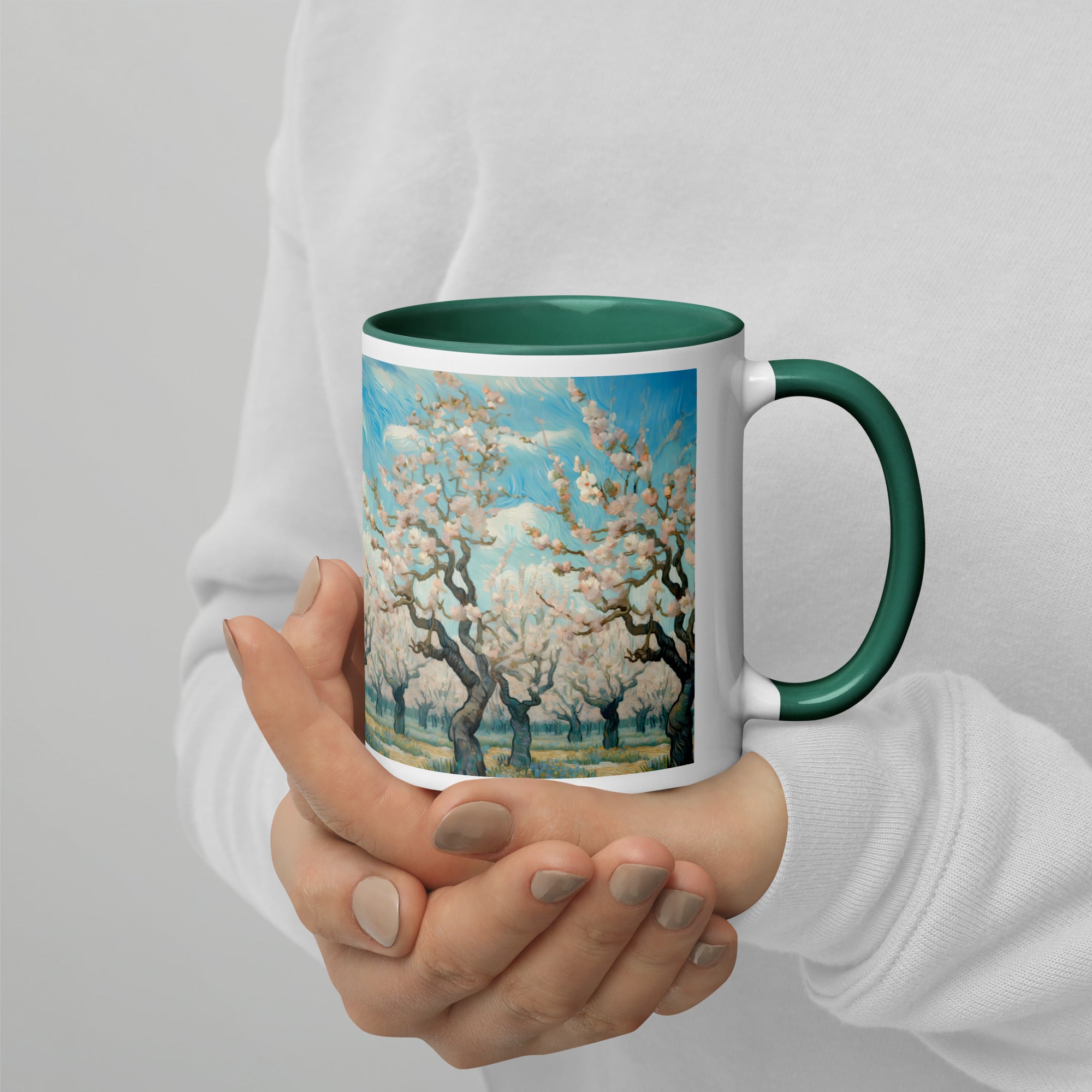 Keramiktasse „Blühender Obstgarten“ von Vincent van Gogh, berühmtes Gemälde | Hochwertige Kunsttasse