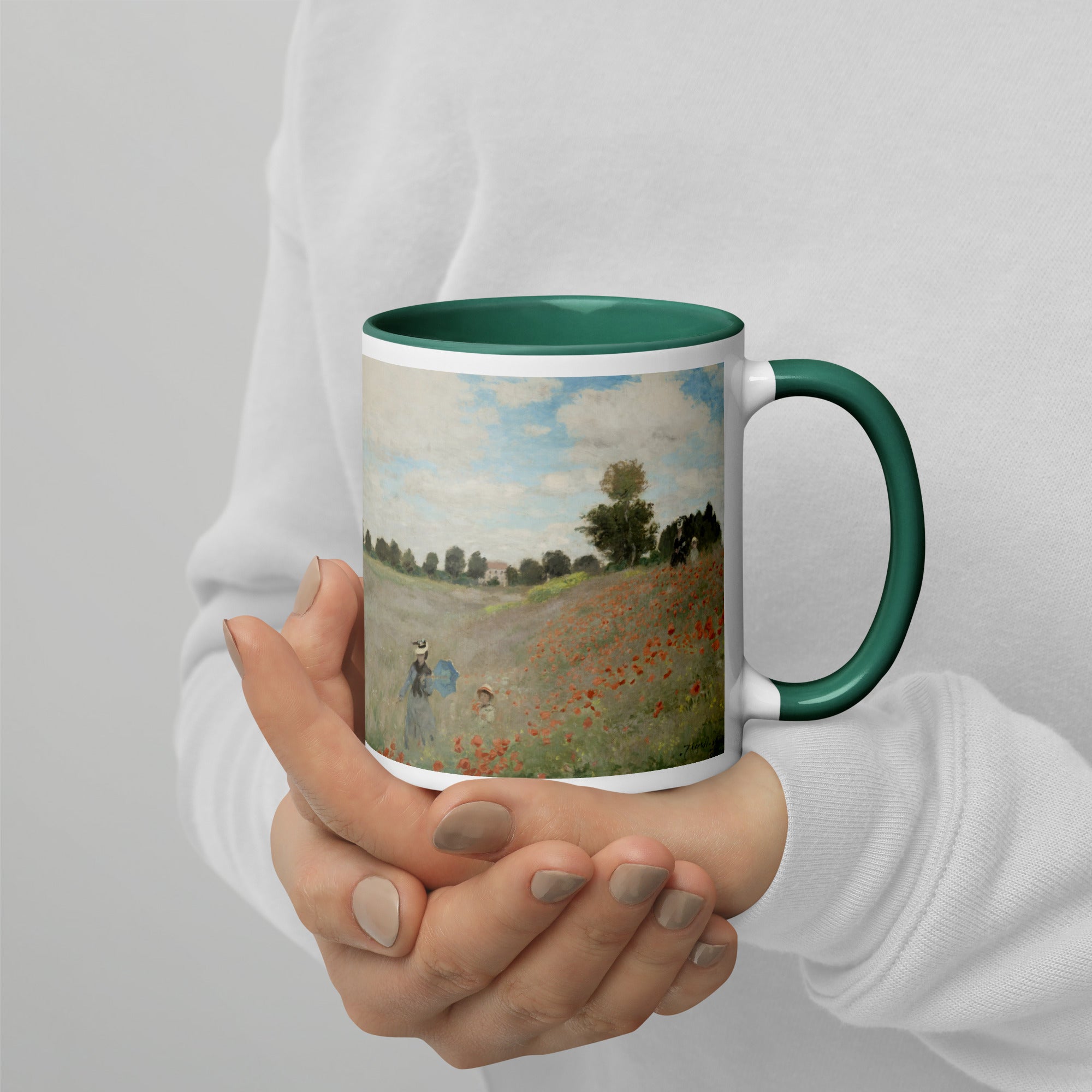 Keramiktasse „Mohnblumen“ von Claude Monet, berühmtes Gemälde | Hochwertige Kunsttasse