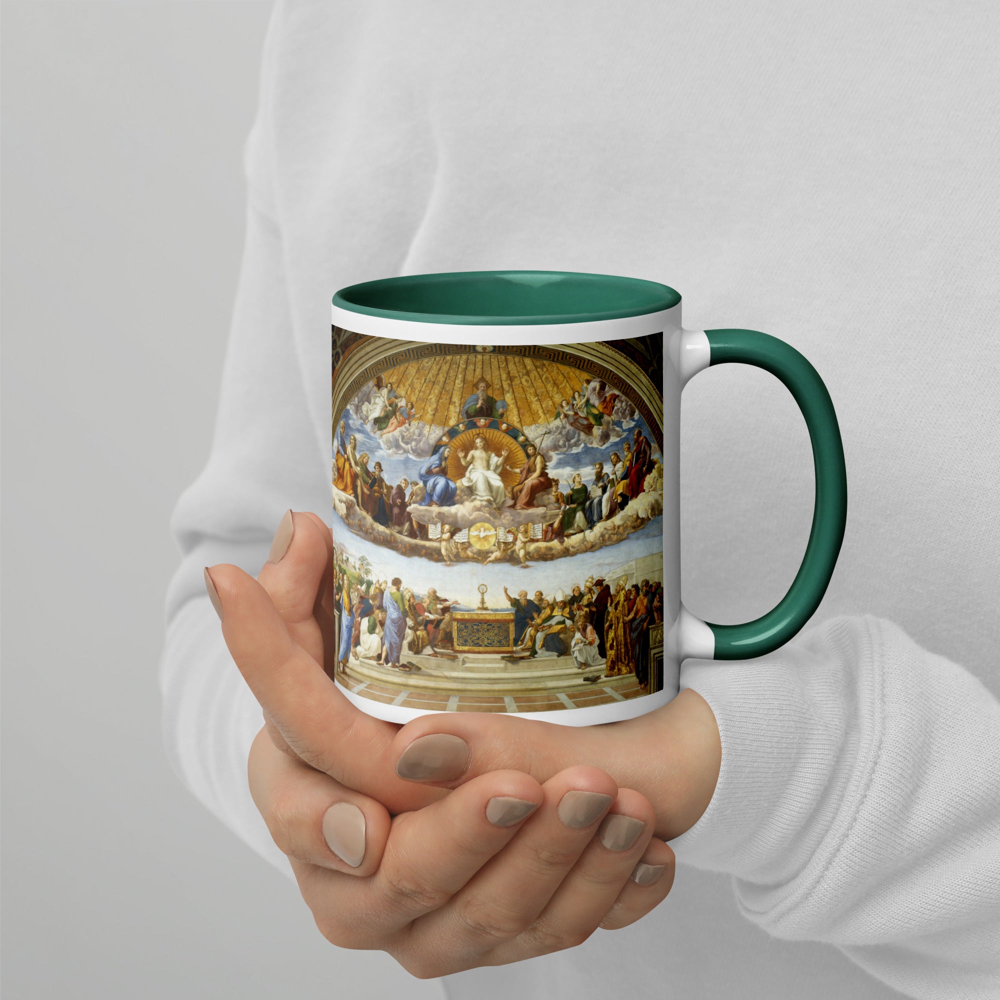 Raphael „Disputation des Heiligen Abendmahls“, berühmtes Gemälde, Keramiktasse | Premium-Kunsttasse