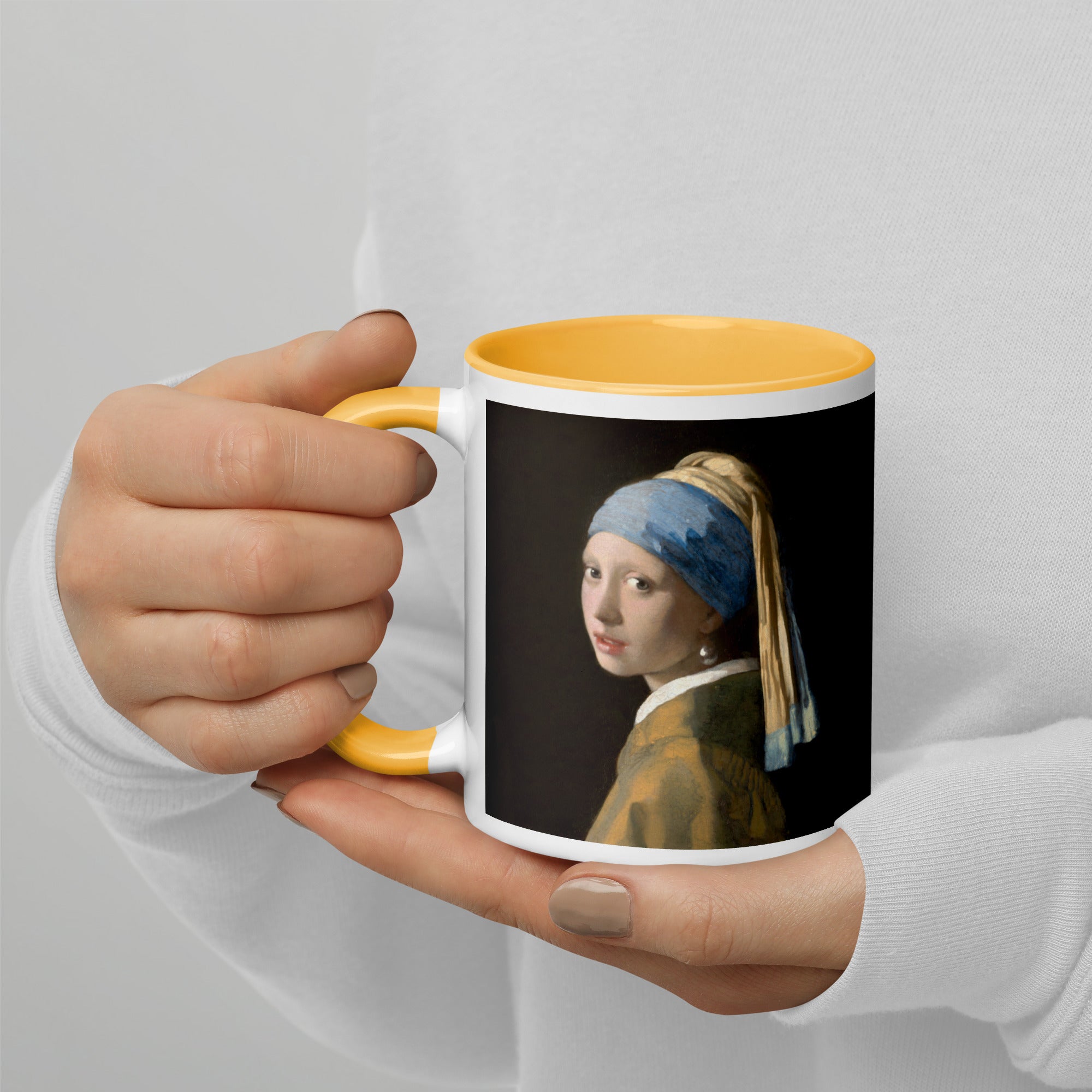 Keramiktasse „Mädchen mit dem Perlenohrgehänge“ von Johannes Vermeer, berühmtes Gemälde | Hochwertige Kunsttasse