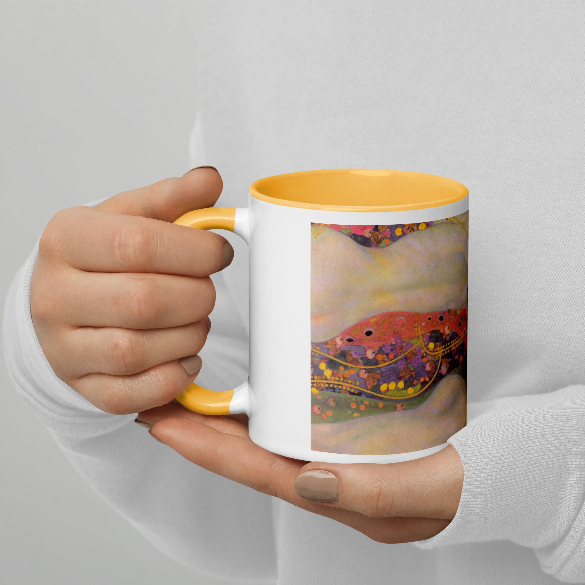 Keramiktasse „Wasserschlangen II“ von Gustav Klimt, berühmtes Gemälde | Hochwertige Kunsttasse