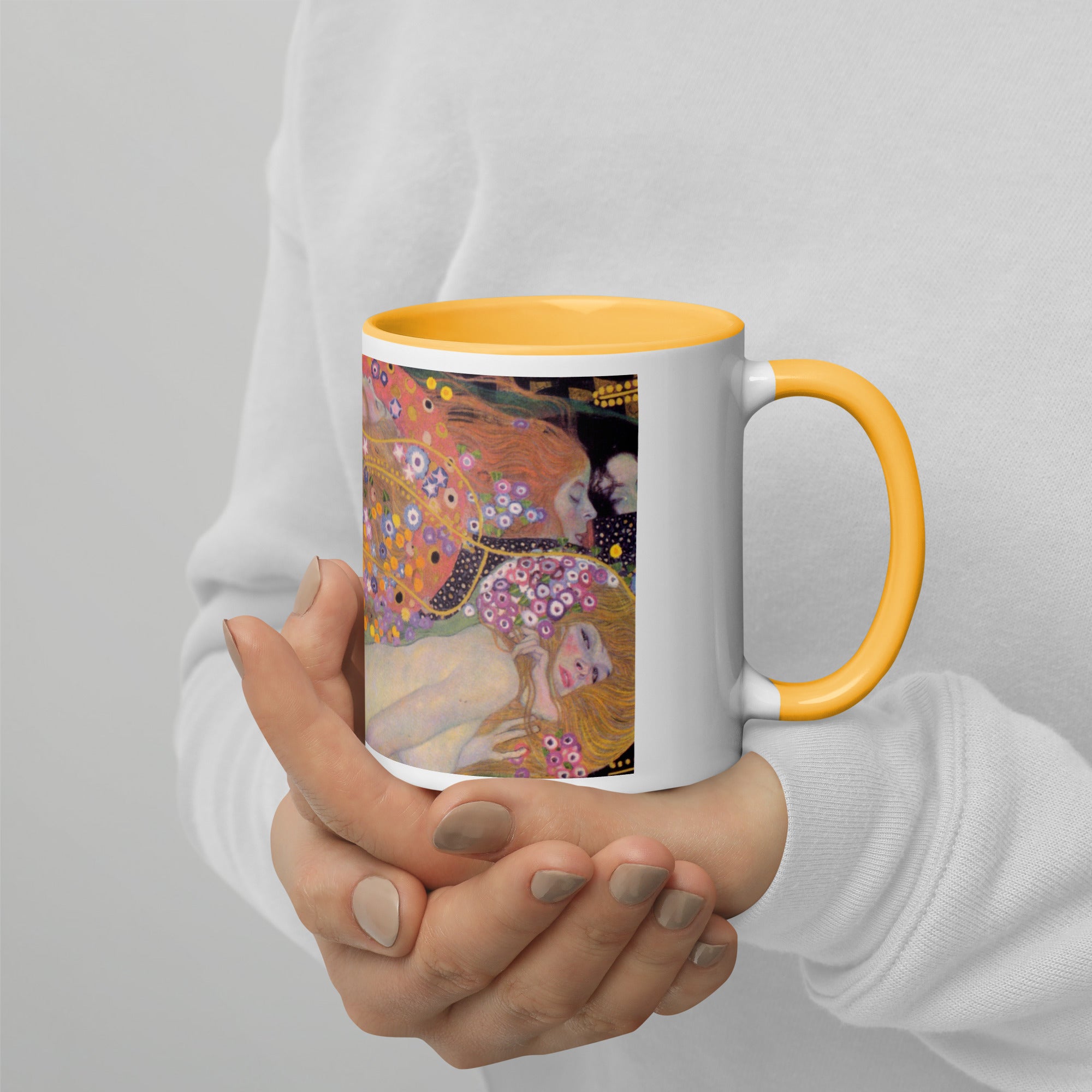 Keramiktasse „Wasserschlangen II“ von Gustav Klimt, berühmtes Gemälde | Hochwertige Kunsttasse