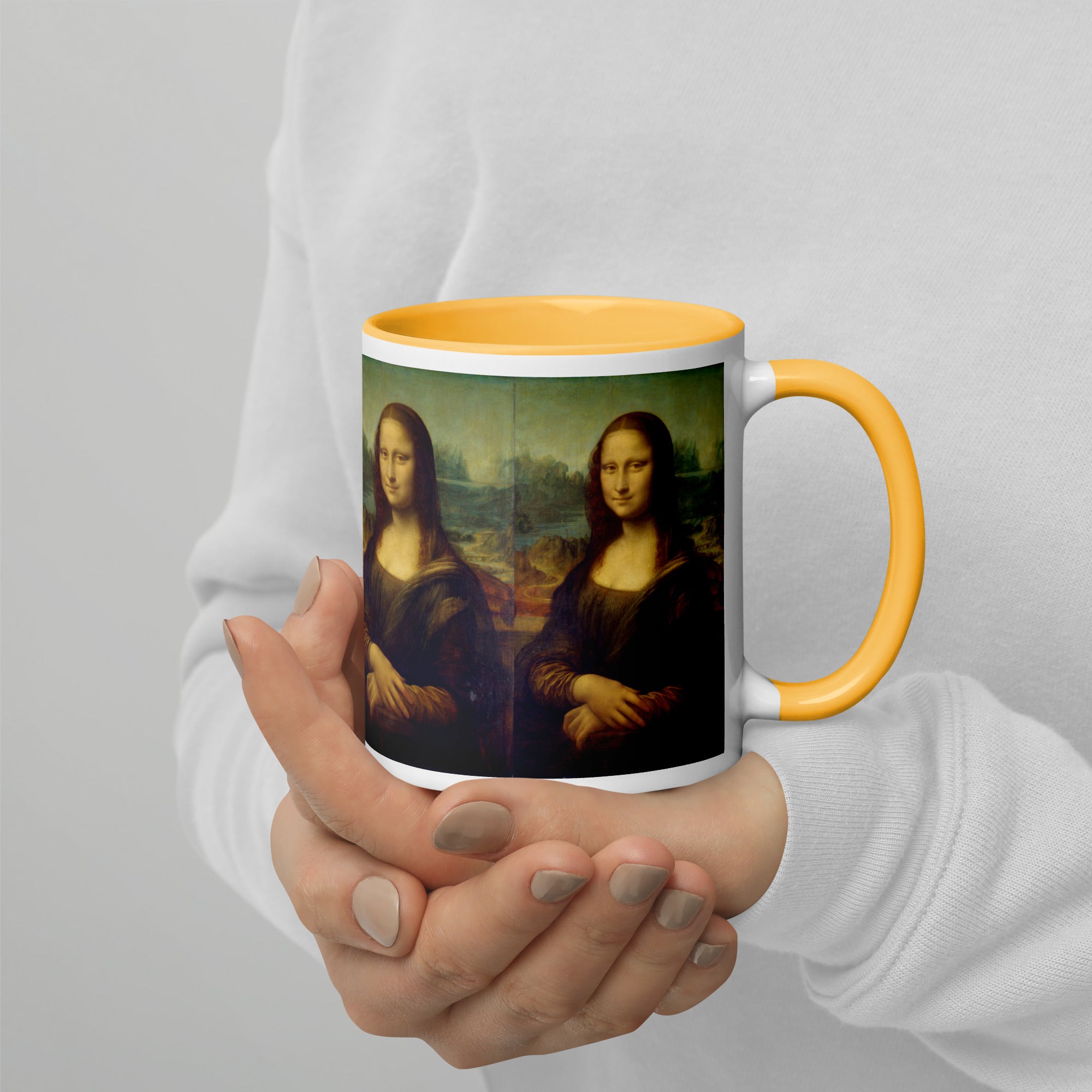 Keramiktasse „Mona Lisa“ von Leonardo da Vinci, berühmtes Gemälde | Hochwertige Kunsttasse