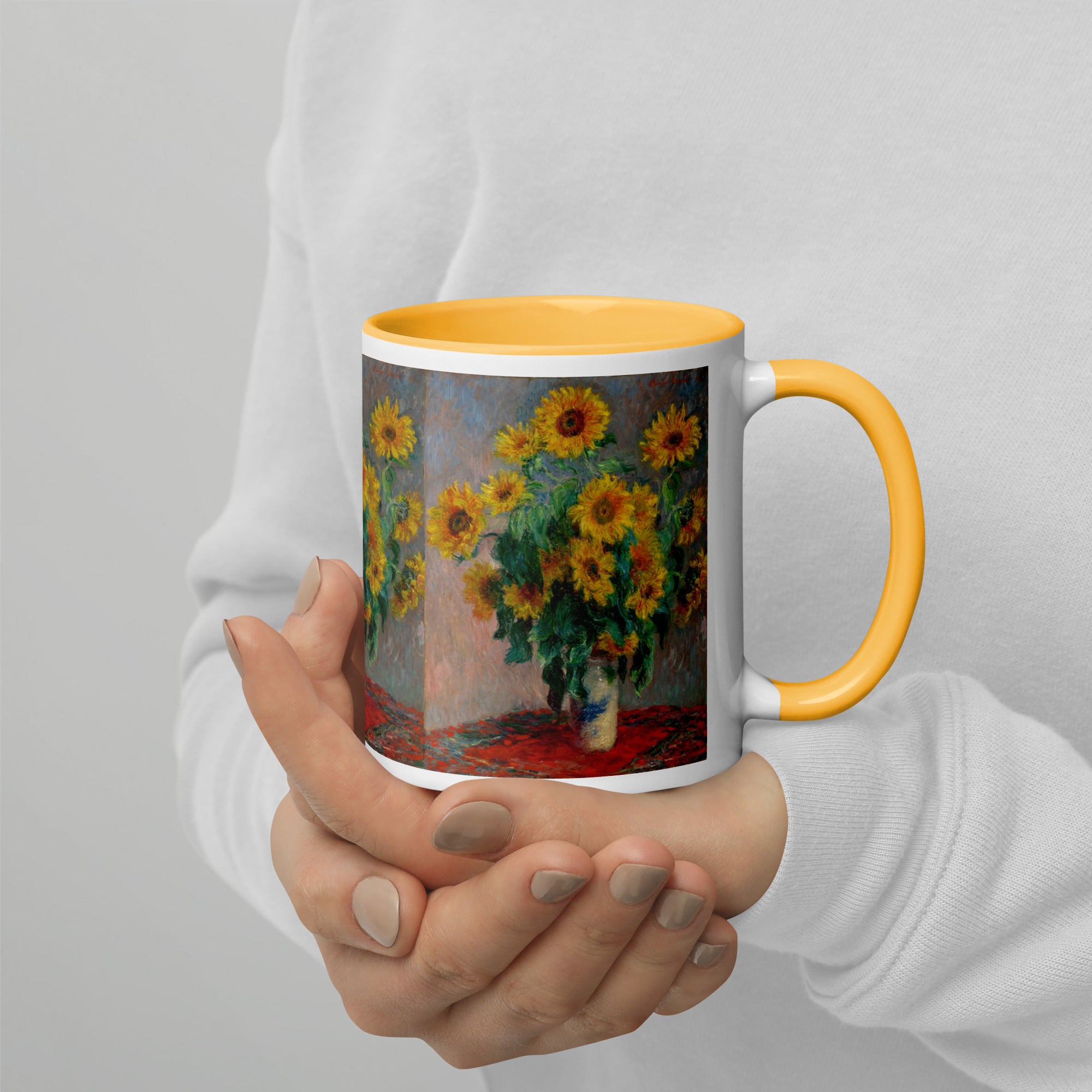 Keramiktasse „Sonnenblumenstrauß“ von Claude Monet, berühmtes Gemälde | Hochwertige Kunsttasse