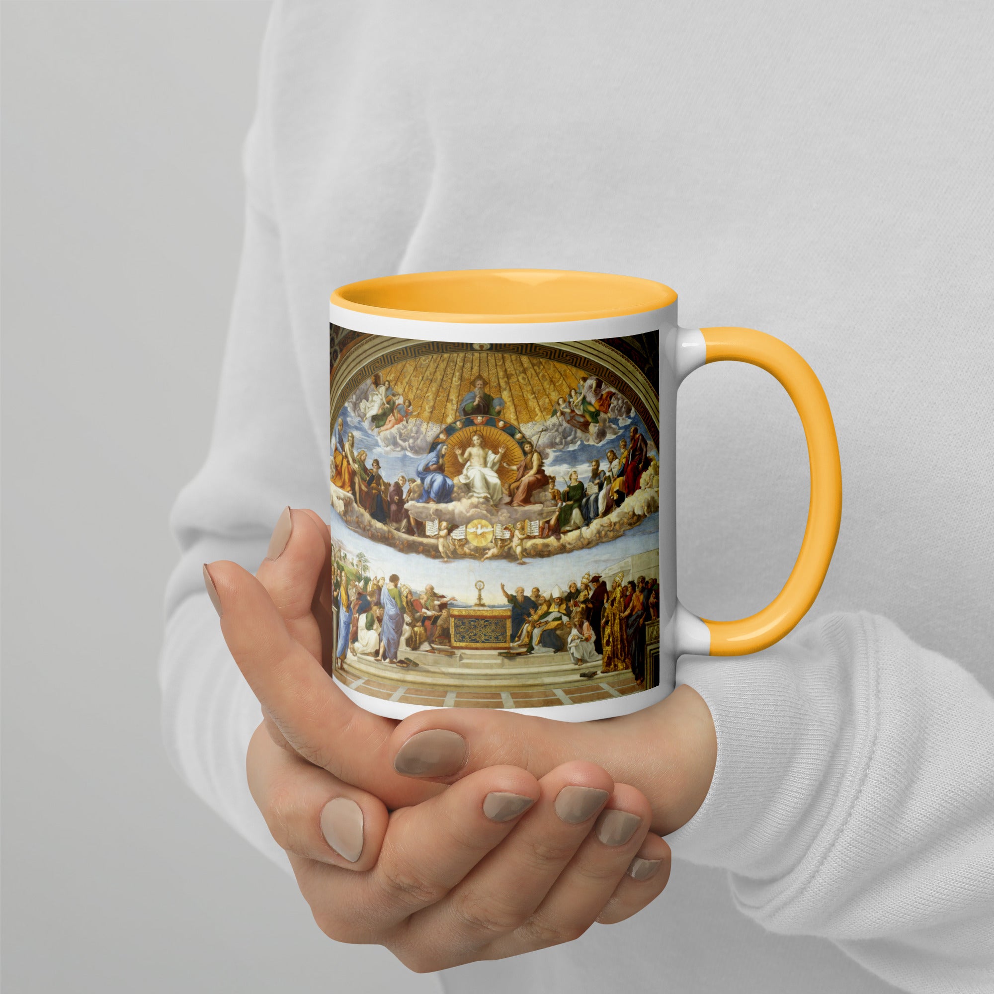Raphael „Disputation des Heiligen Abendmahls“, berühmtes Gemälde, Keramiktasse | Premium-Kunsttasse
