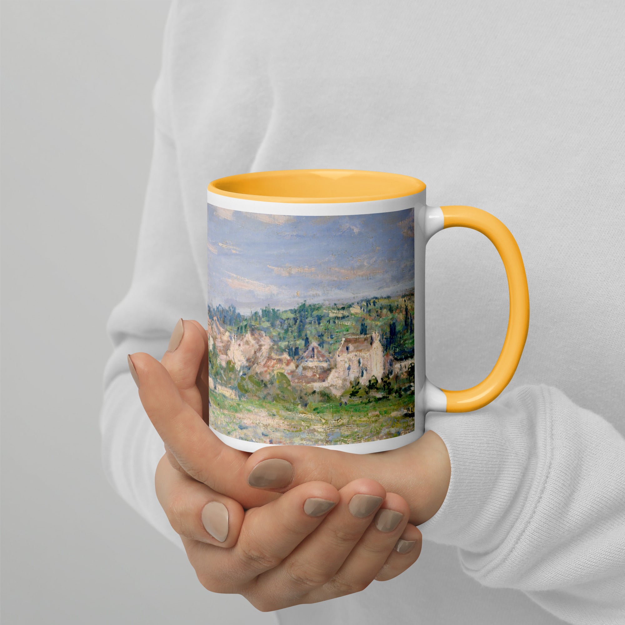 Claude Monet „Vetheuil im Sommer“, berühmtes Gemälde, Keramiktasse | Premium-Kunsttasse