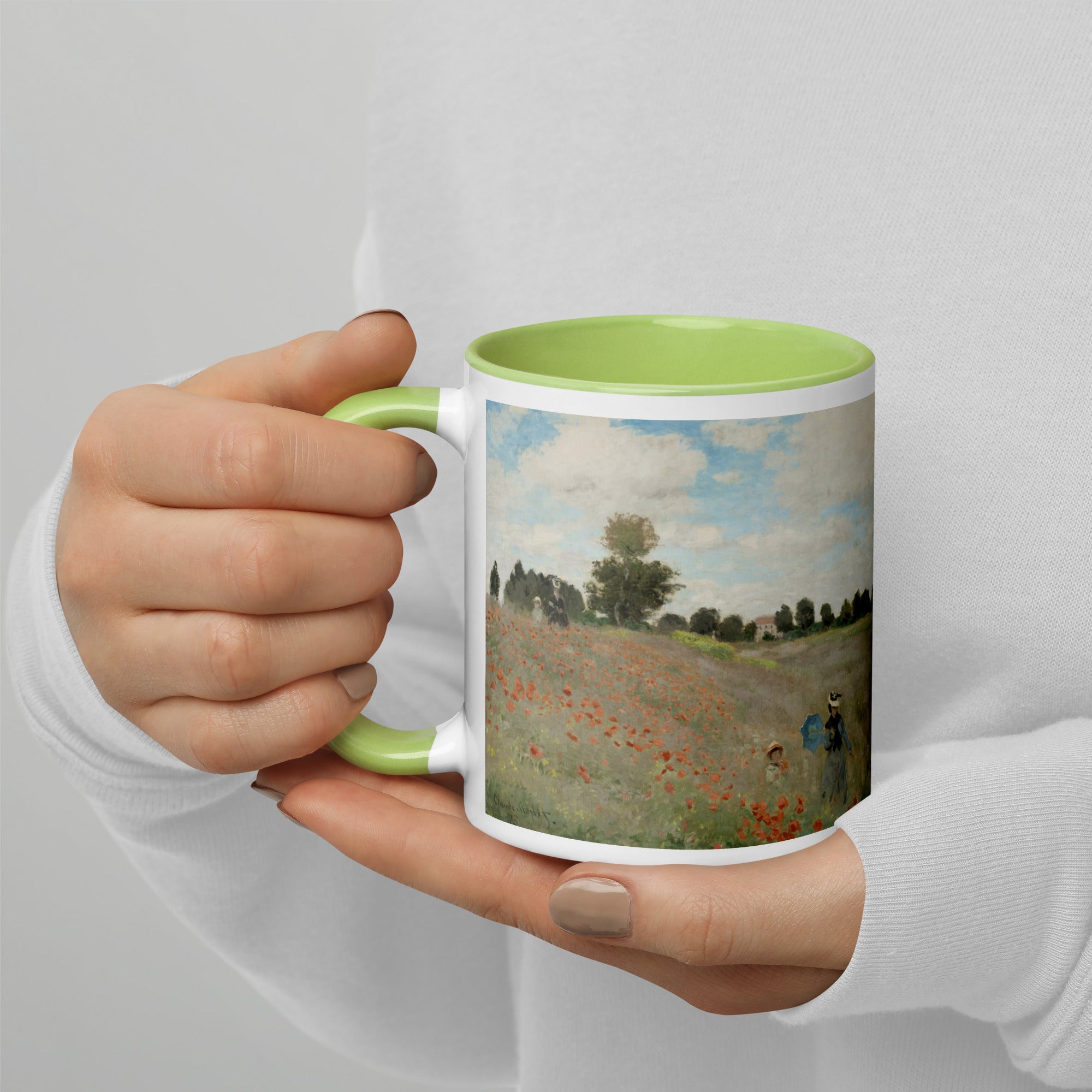 Keramiktasse „Mohnblumen“ von Claude Monet, berühmtes Gemälde | Hochwertige Kunsttasse