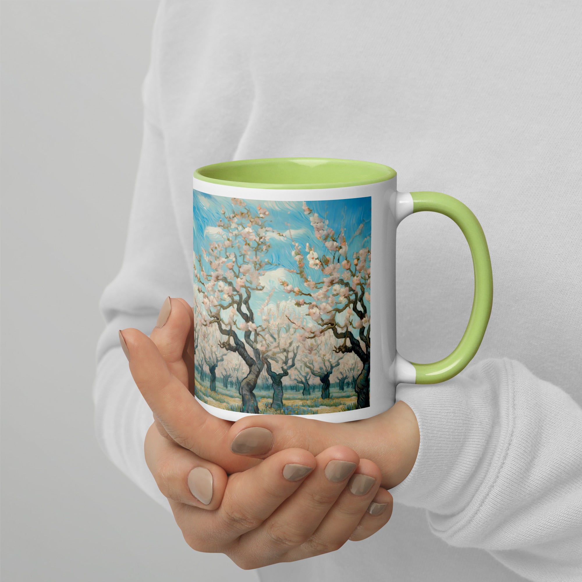 Keramiktasse „Blühender Obstgarten“ von Vincent van Gogh, berühmtes Gemälde | Hochwertige Kunsttasse