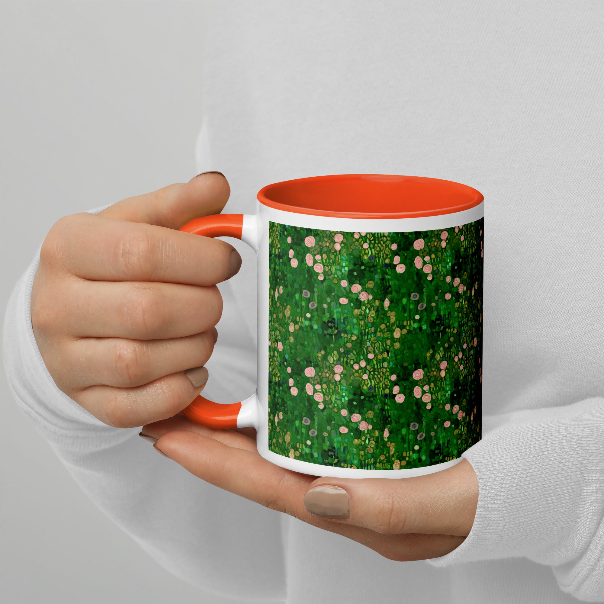 Gustav Klimt 'Rosebushes under the Trees' Famous Painting Ceramic Mug | Premium Art Mug