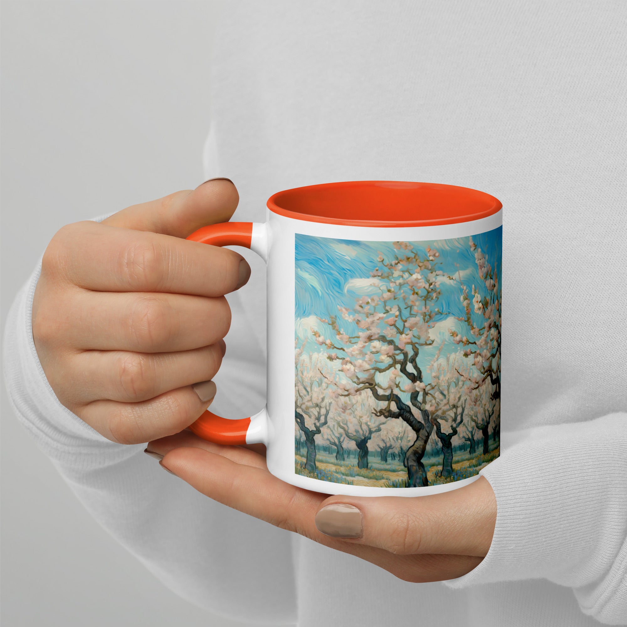 Keramiktasse „Blühender Obstgarten“ von Vincent van Gogh, berühmtes Gemälde | Hochwertige Kunsttasse