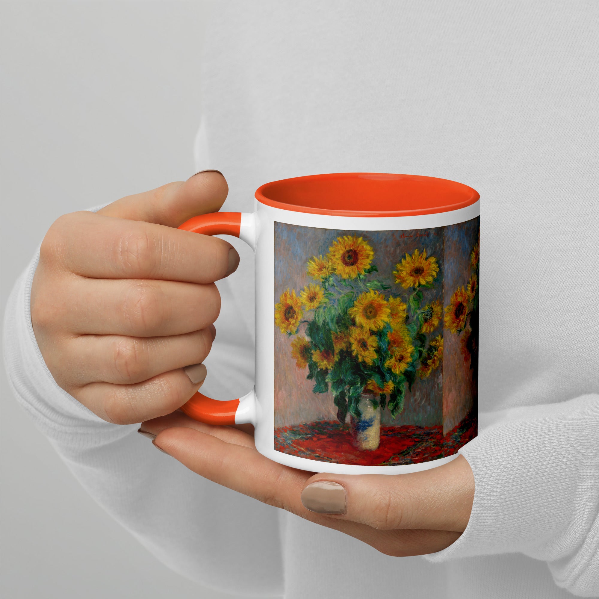 Keramiktasse „Sonnenblumenstrauß“ von Claude Monet, berühmtes Gemälde | Hochwertige Kunsttasse