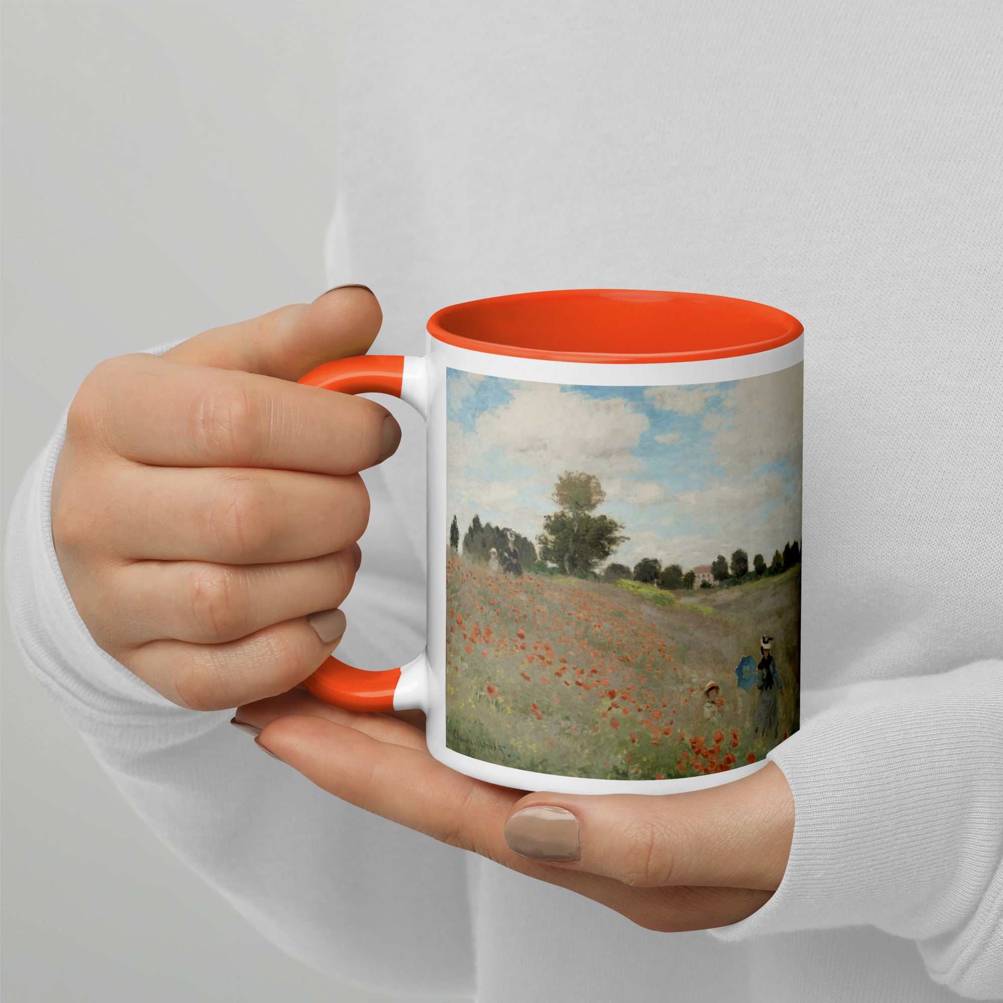 Keramiktasse „Mohnblumen“ von Claude Monet, berühmtes Gemälde | Hochwertige Kunsttasse