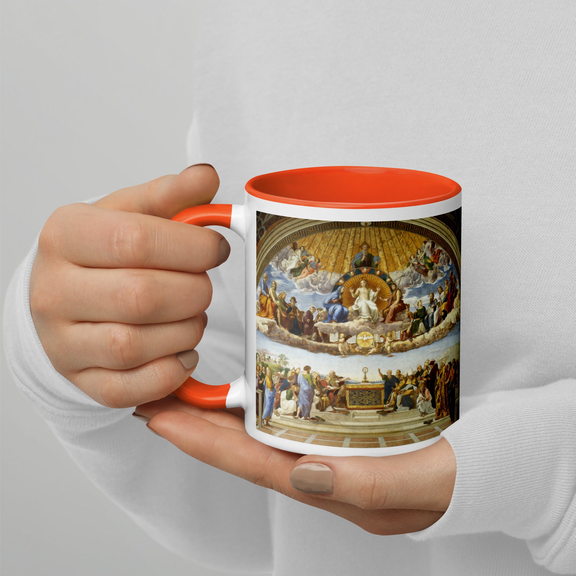 Raphael „Disputation des Heiligen Abendmahls“, berühmtes Gemälde, Keramiktasse | Premium-Kunsttasse