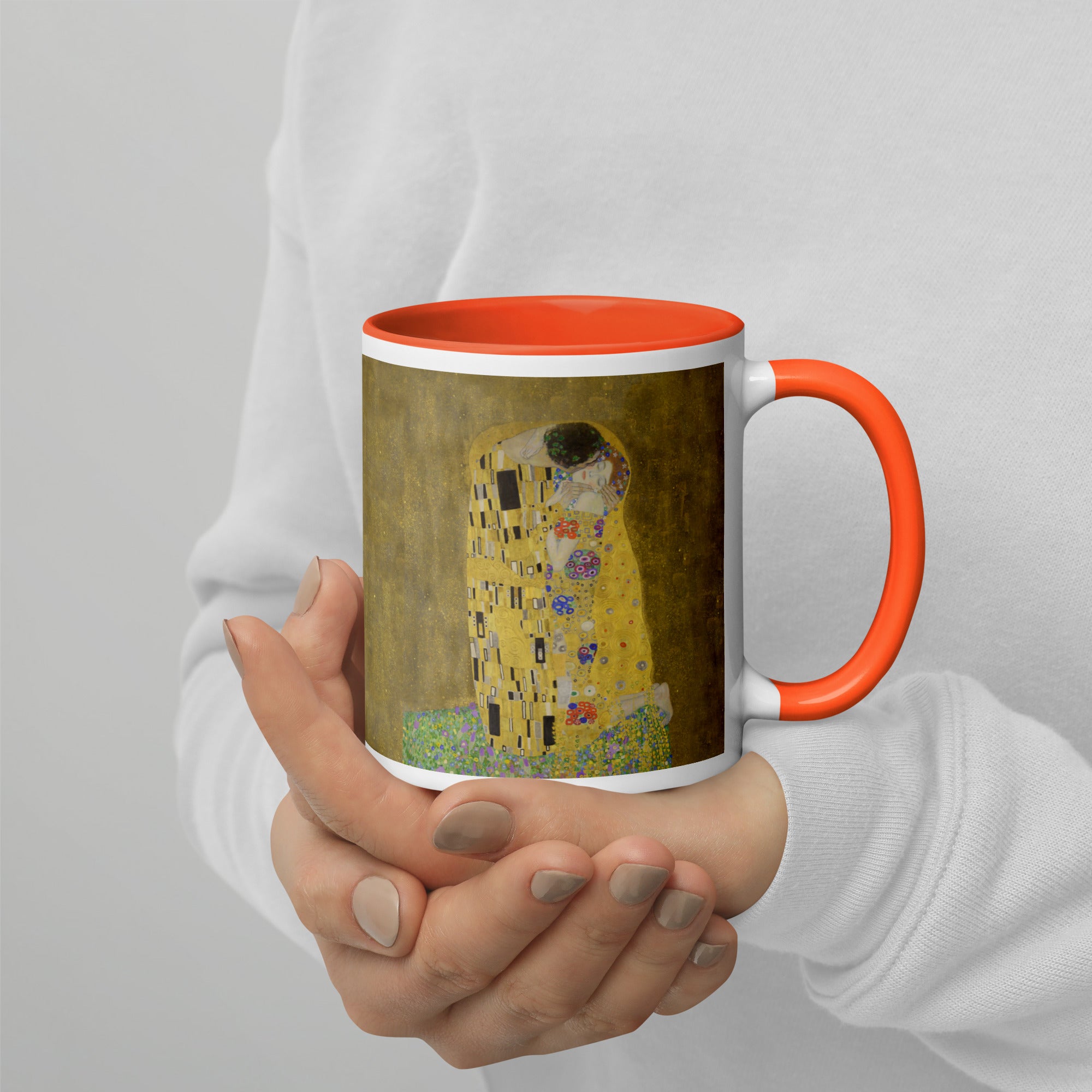 Keramiktasse „Der Kuss“ von Gustav Klimt, berühmtes Gemälde | Hochwertige Kunsttasse