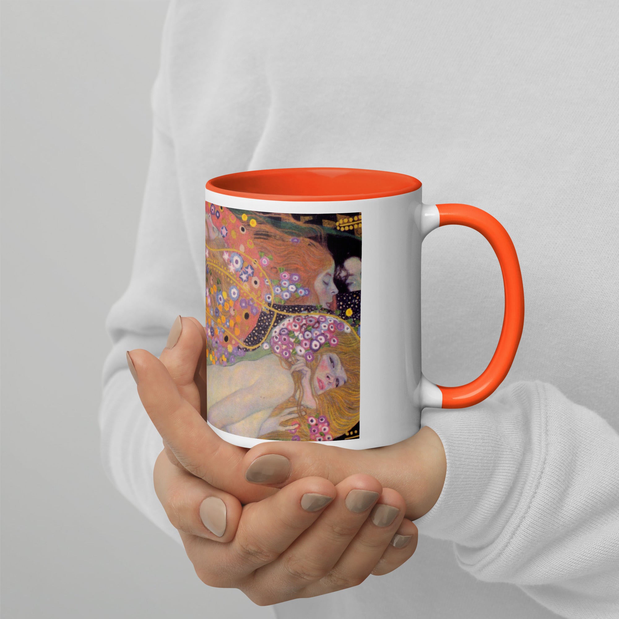 Keramiktasse „Wasserschlangen II“ von Gustav Klimt, berühmtes Gemälde | Hochwertige Kunsttasse