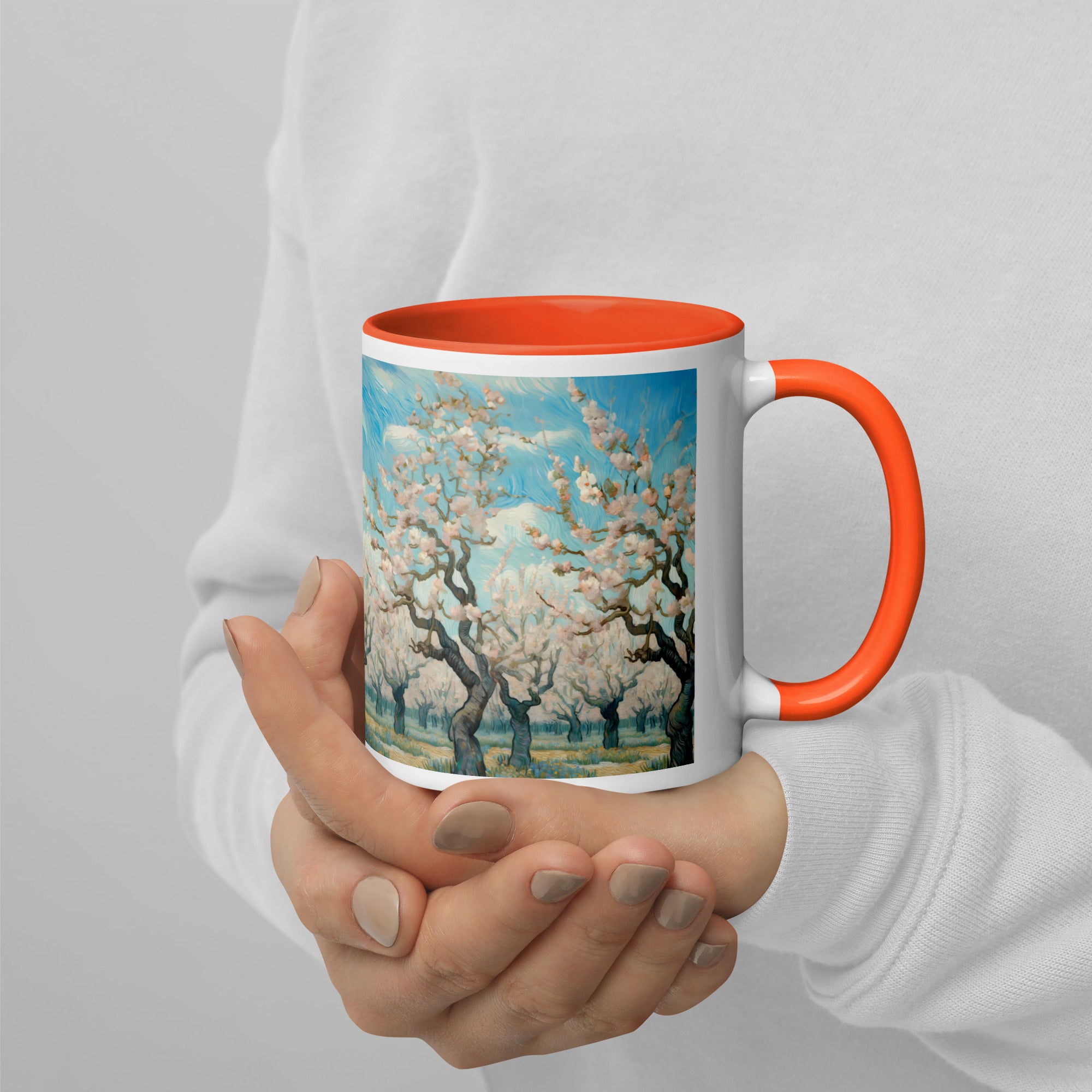 Keramiktasse „Blühender Obstgarten“ von Vincent van Gogh, berühmtes Gemälde | Hochwertige Kunsttasse