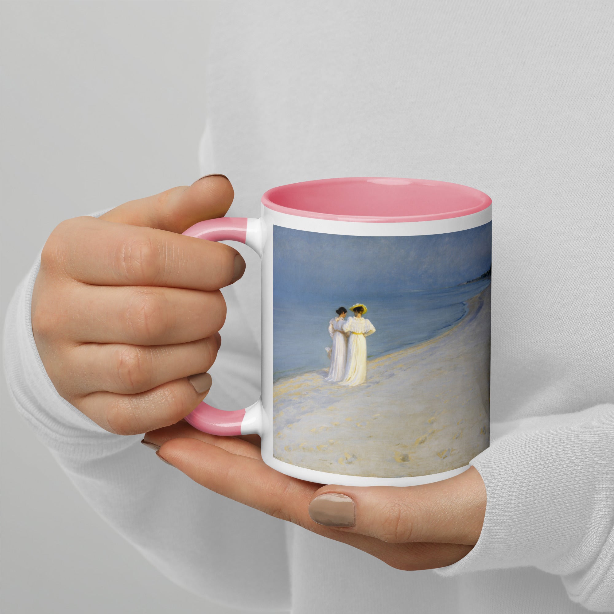 Keramiktasse „Sommerabend am Südstrand von Skagen“ von PS Krøyer, berühmtes Gemälde | Hochwertige Kunsttasse 