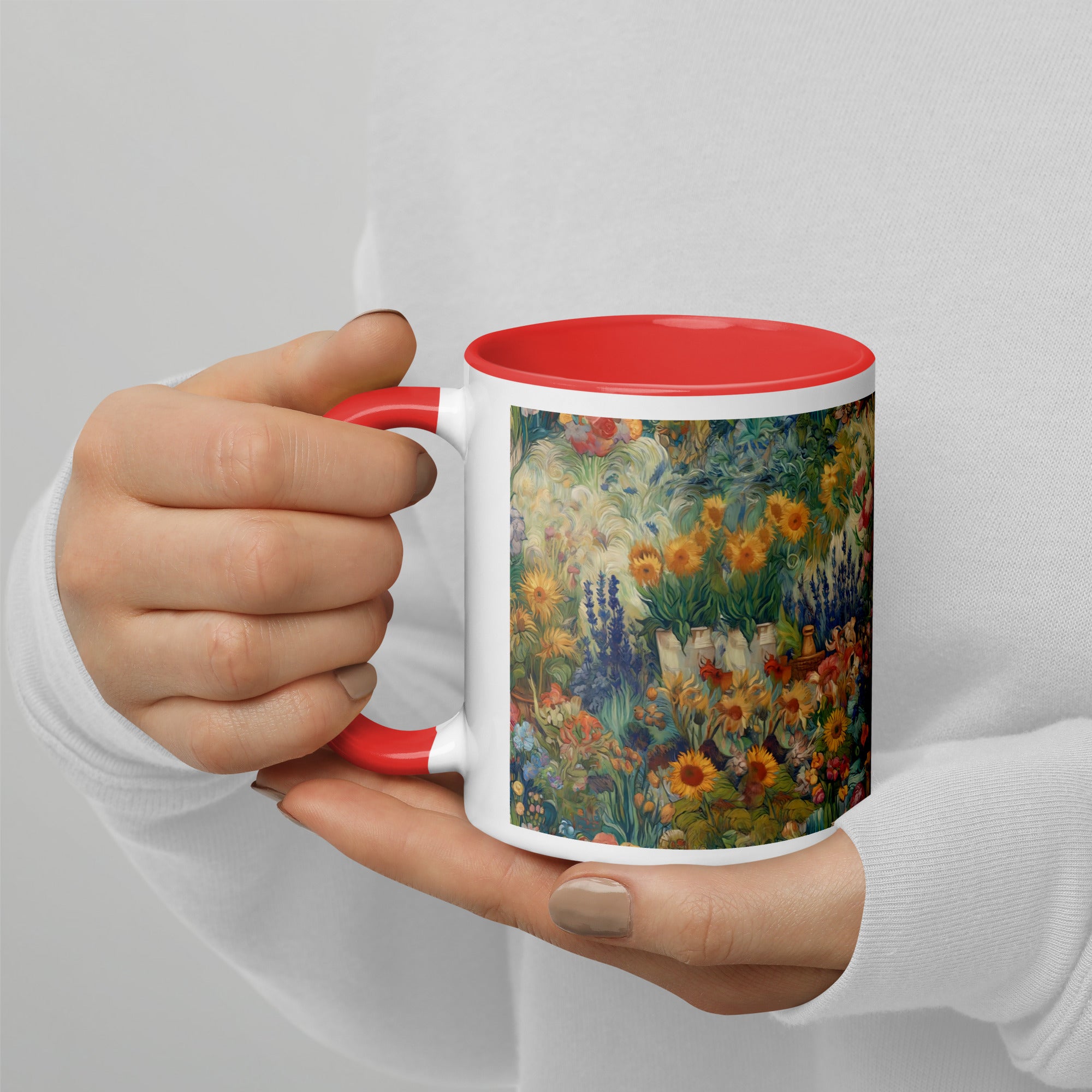 Keramiktasse „Garten von Arles“ von Vincent van Gogh, berühmtes Gemälde | Hochwertige Kunsttasse