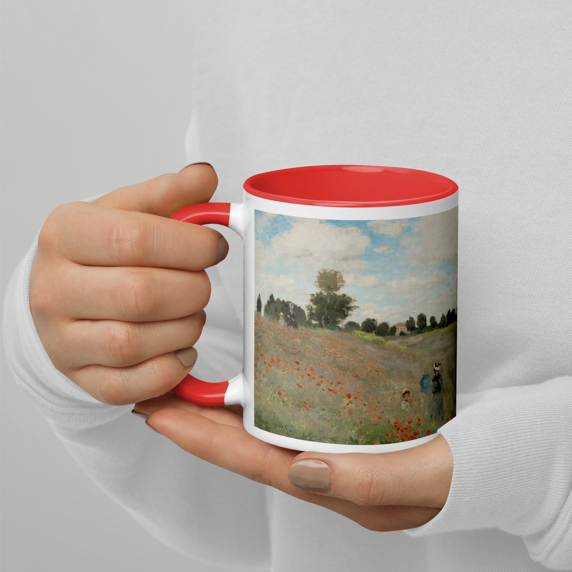 Keramiktasse „Mohnblumen“ von Claude Monet, berühmtes Gemälde | Hochwertige Kunsttasse