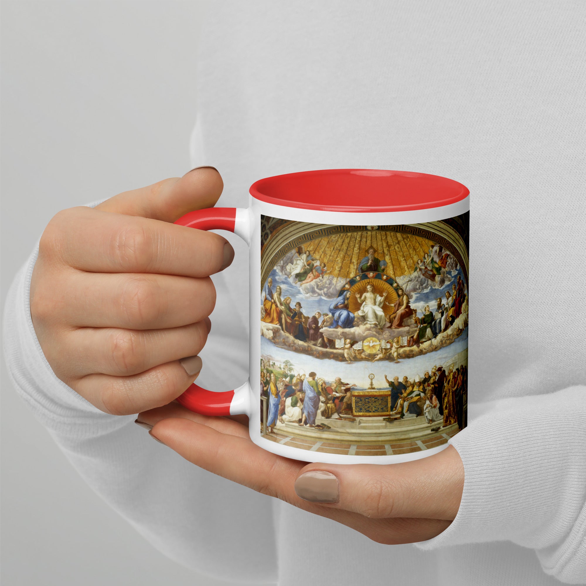 Raphael „Disputation des Heiligen Abendmahls“, berühmtes Gemälde, Keramiktasse | Premium-Kunsttasse