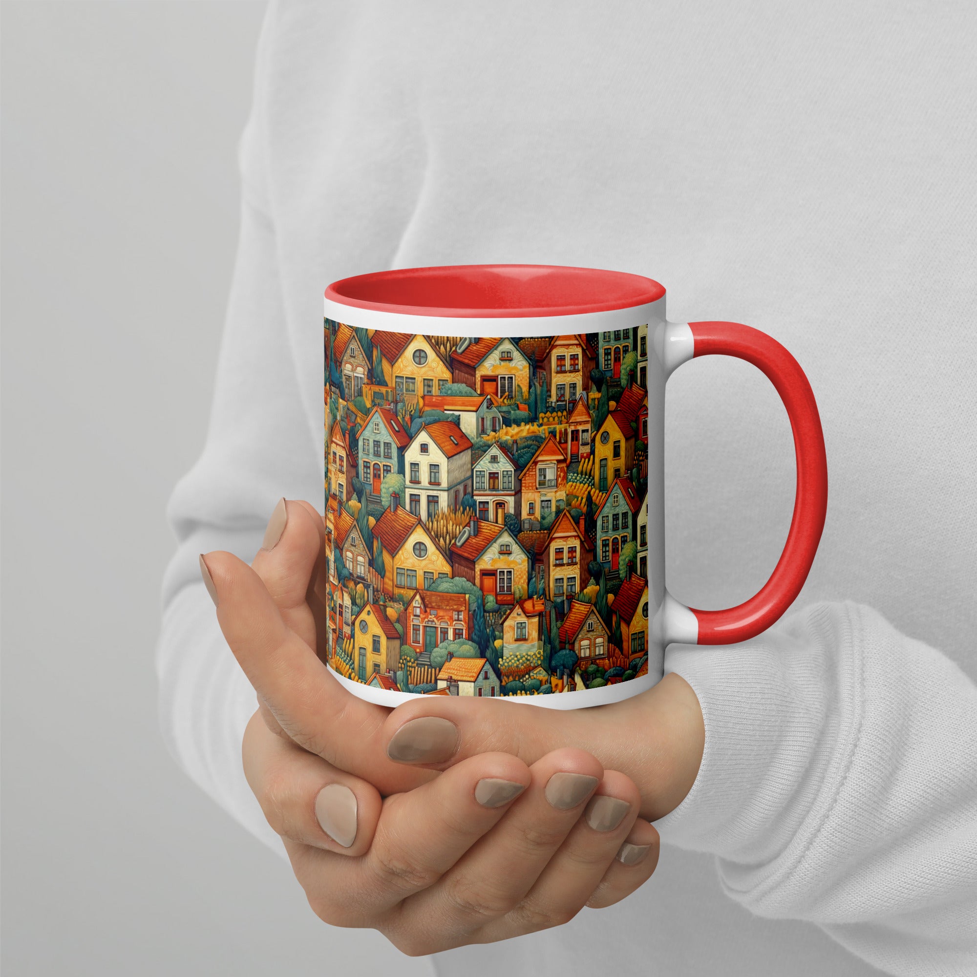 Vincent van Gogh 'Houses at Auvers' Famous Painting Ceramic Mug | Premium Art Mug