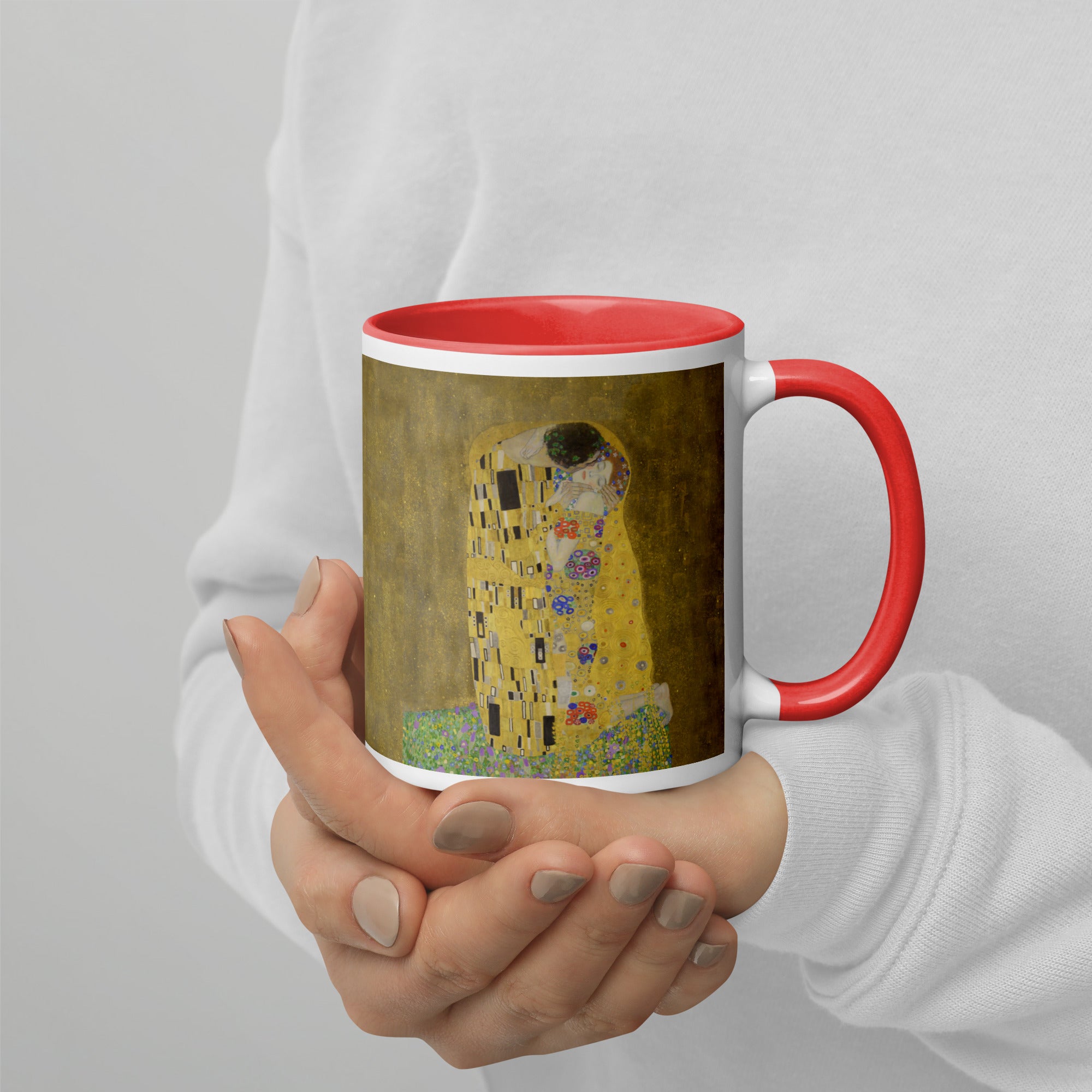 Keramiktasse „Der Kuss“ von Gustav Klimt, berühmtes Gemälde | Hochwertige Kunsttasse