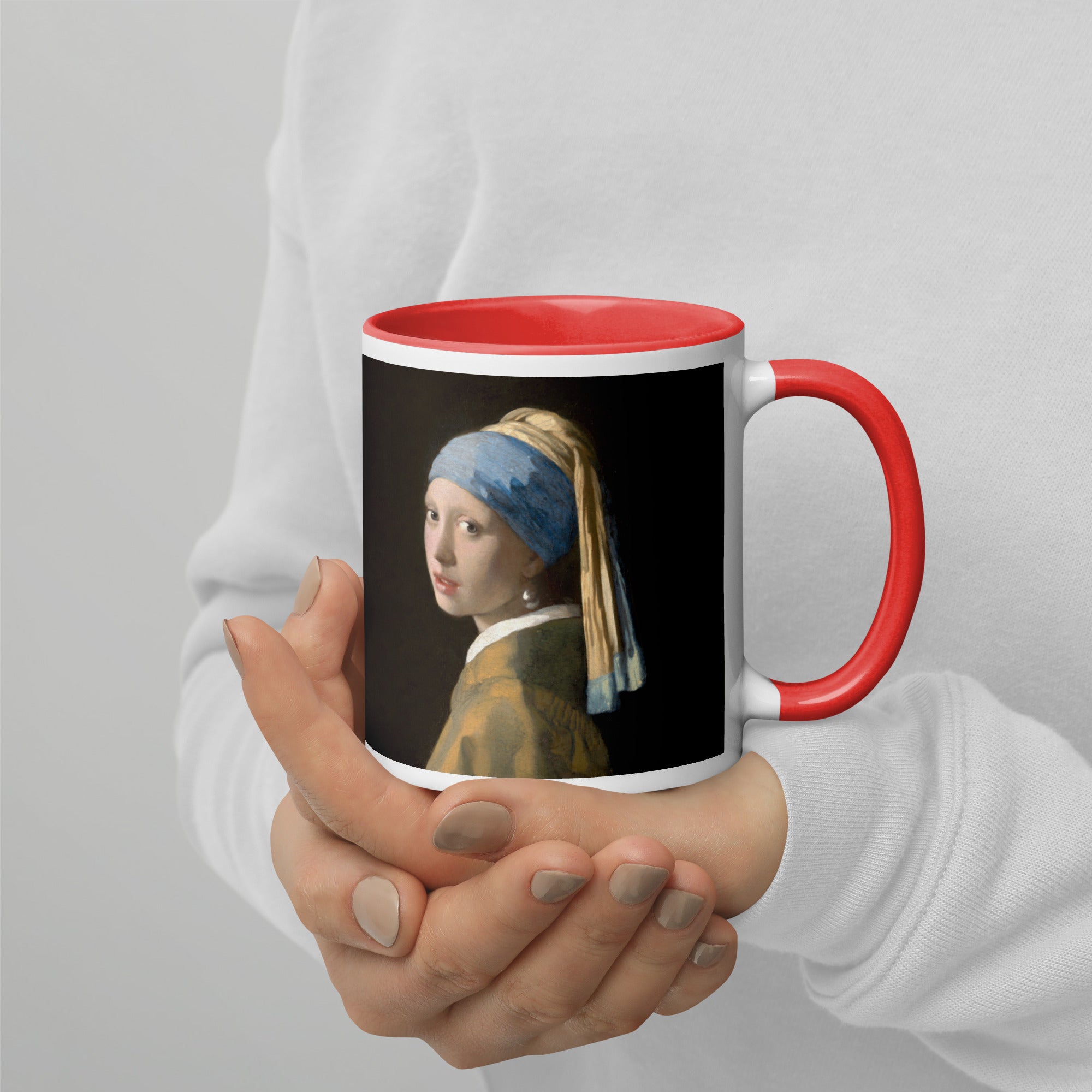 Keramiktasse „Mädchen mit dem Perlenohrgehänge“ von Johannes Vermeer, berühmtes Gemälde | Hochwertige Kunsttasse