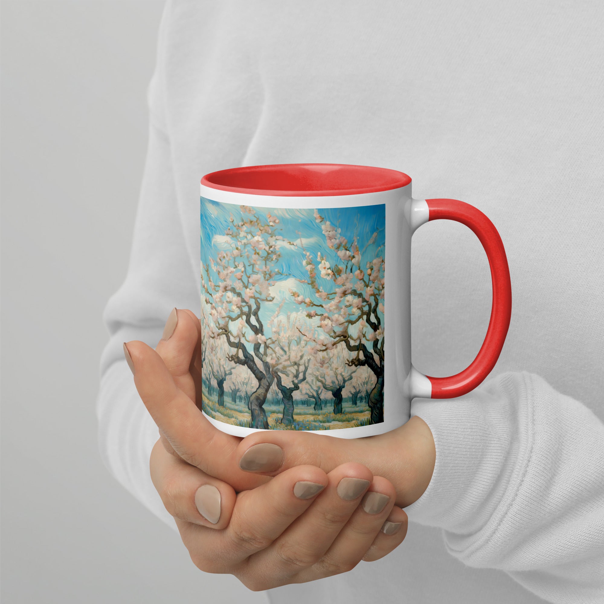 Keramiktasse „Blühender Obstgarten“ von Vincent van Gogh, berühmtes Gemälde | Hochwertige Kunsttasse