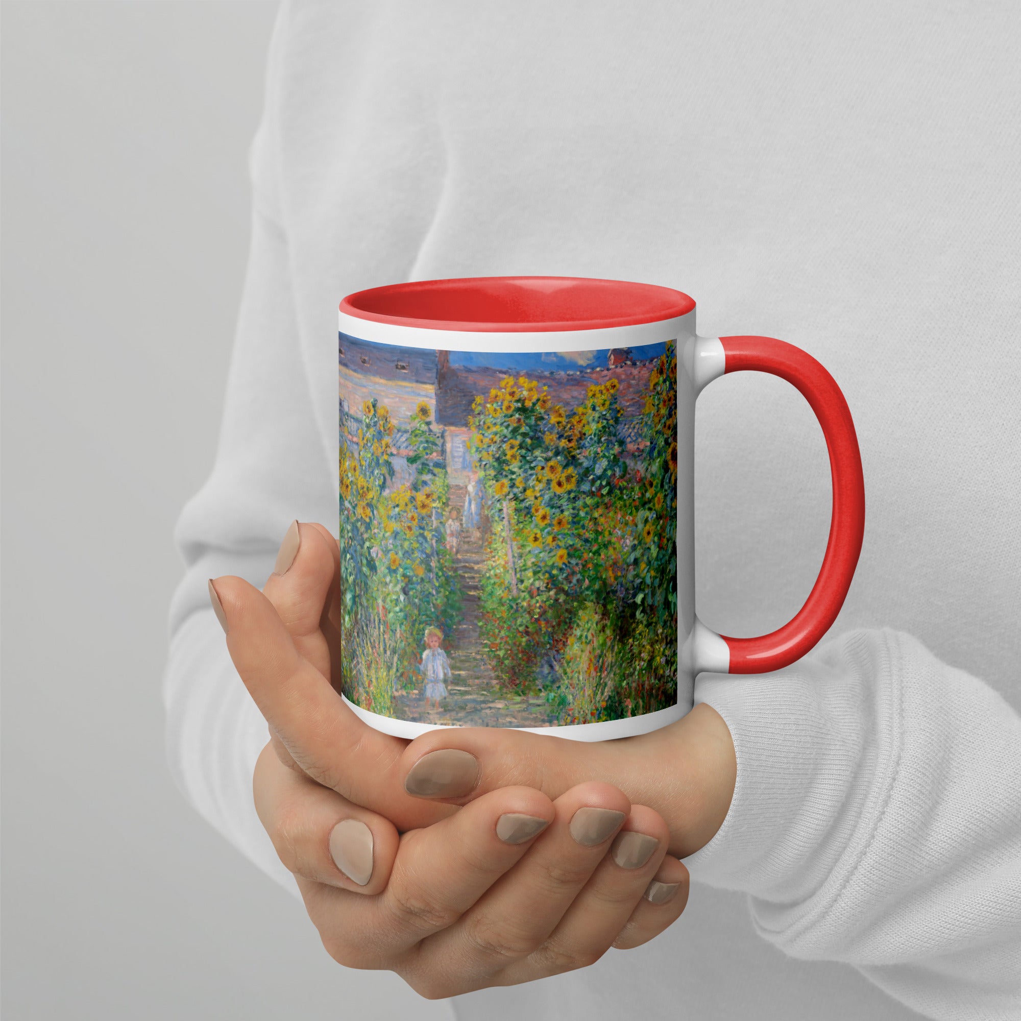 Claude Monet 'The Artist's Garden at Vétheuil' Famous Painting Ceramic Mug | Premium Art Mug