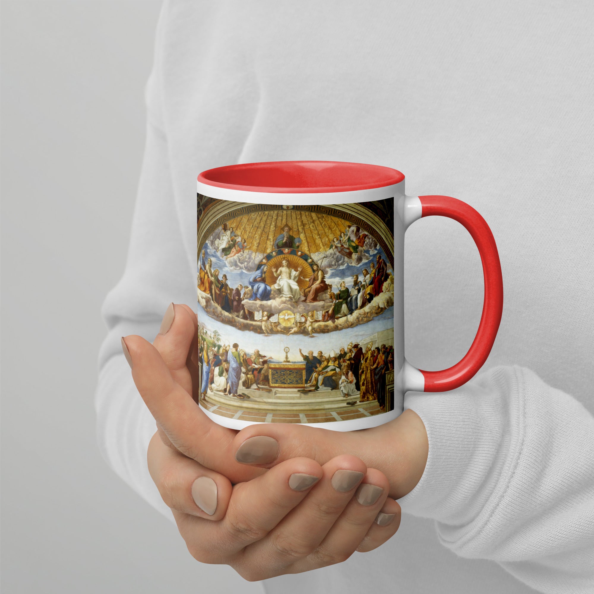 Raphael „Disputation des Heiligen Abendmahls“, berühmtes Gemälde, Keramiktasse | Premium-Kunsttasse