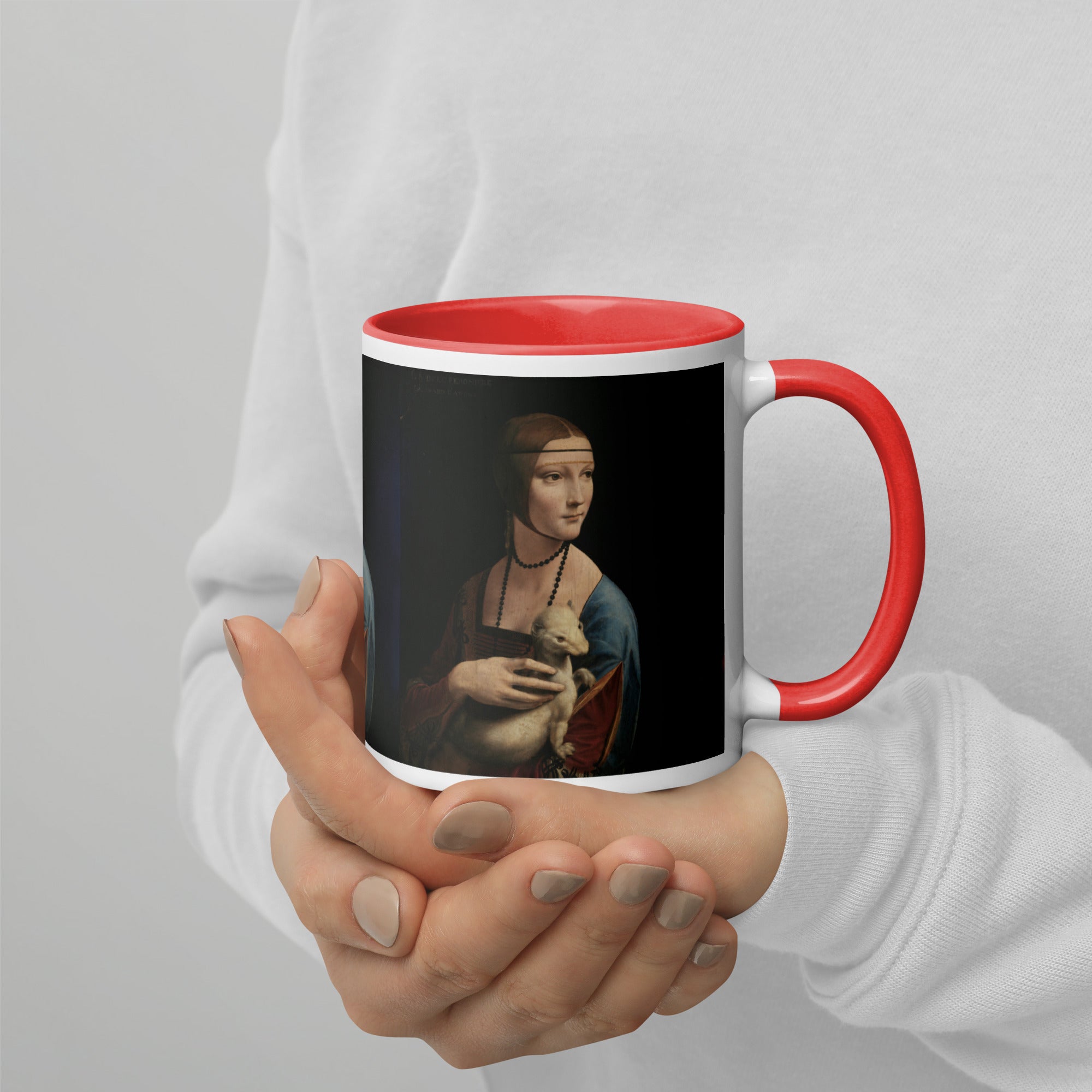 Leonardo da Vinci 'Lady with an Ermine' Famous Painting Ceramic Mug | Premium Art Mug