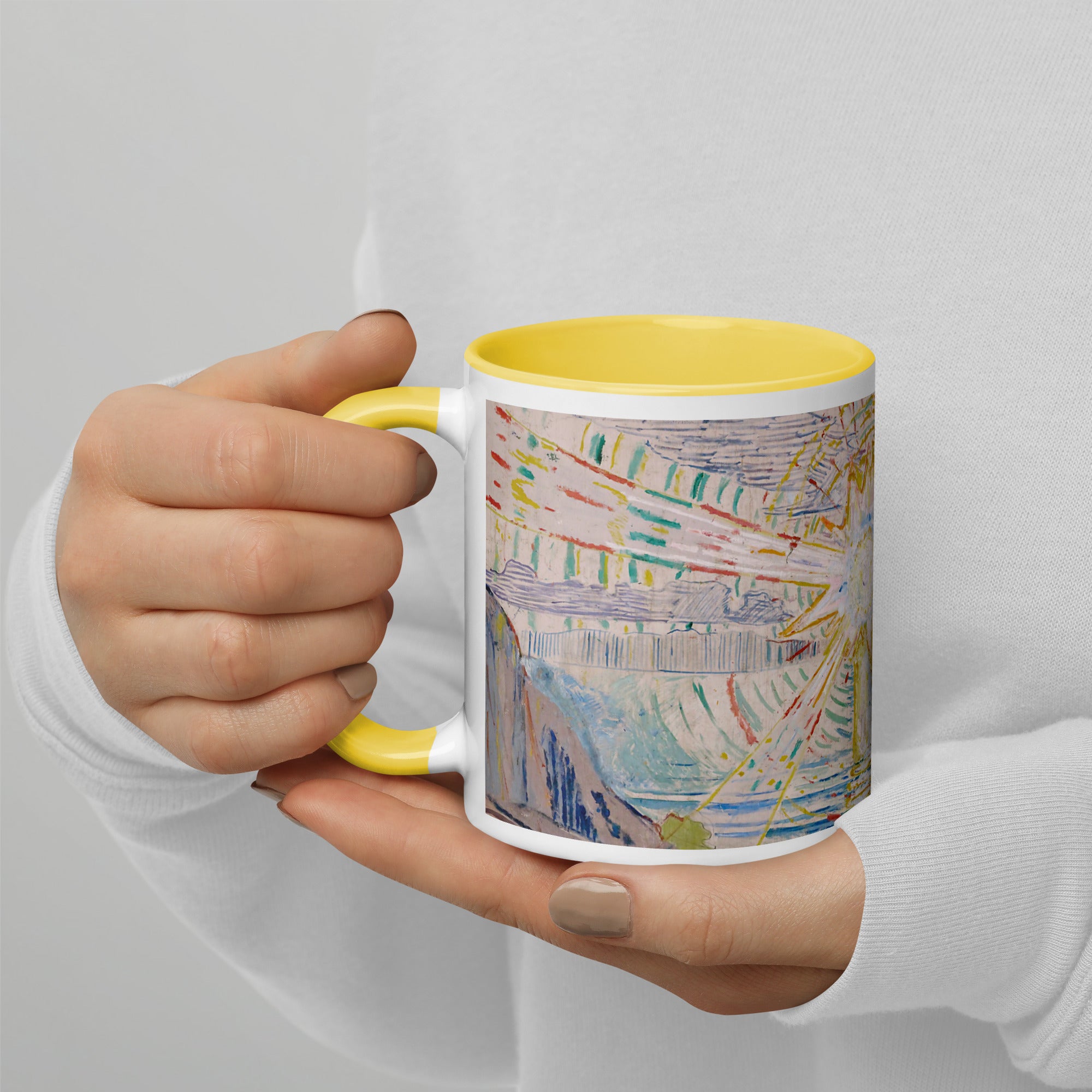 Keramiktasse „Die Sonne“ von Edvard Munch, berühmtes Gemälde | Hochwertige Kunsttasse