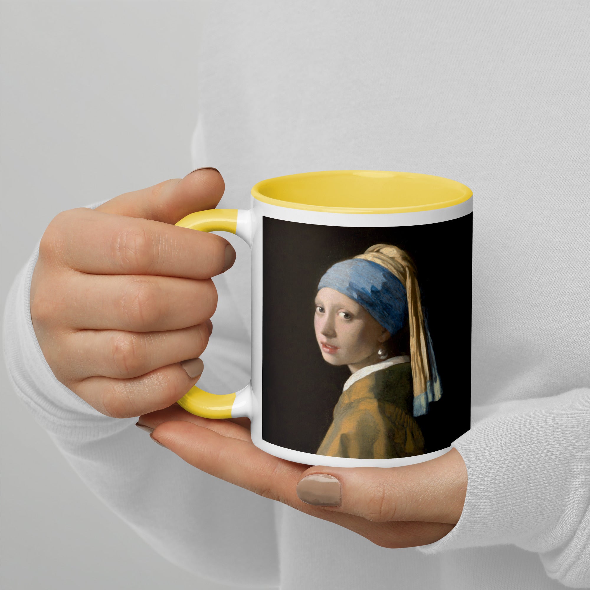 Keramiktasse „Mädchen mit dem Perlenohrgehänge“ von Johannes Vermeer, berühmtes Gemälde | Hochwertige Kunsttasse