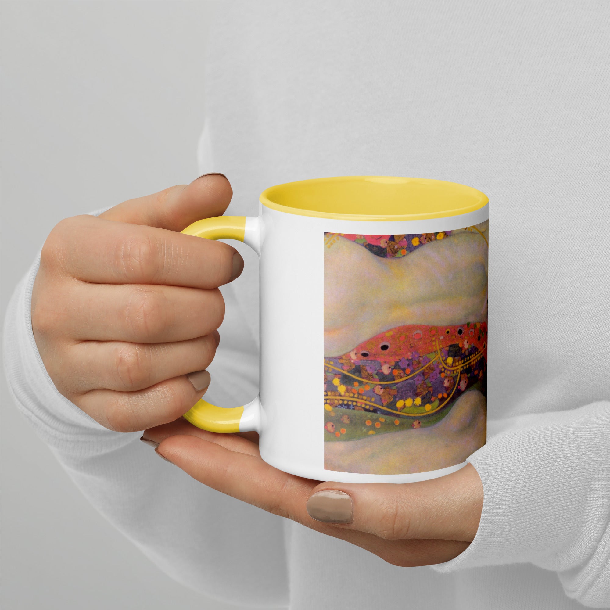 Keramiktasse „Wasserschlangen II“ von Gustav Klimt, berühmtes Gemälde | Hochwertige Kunsttasse