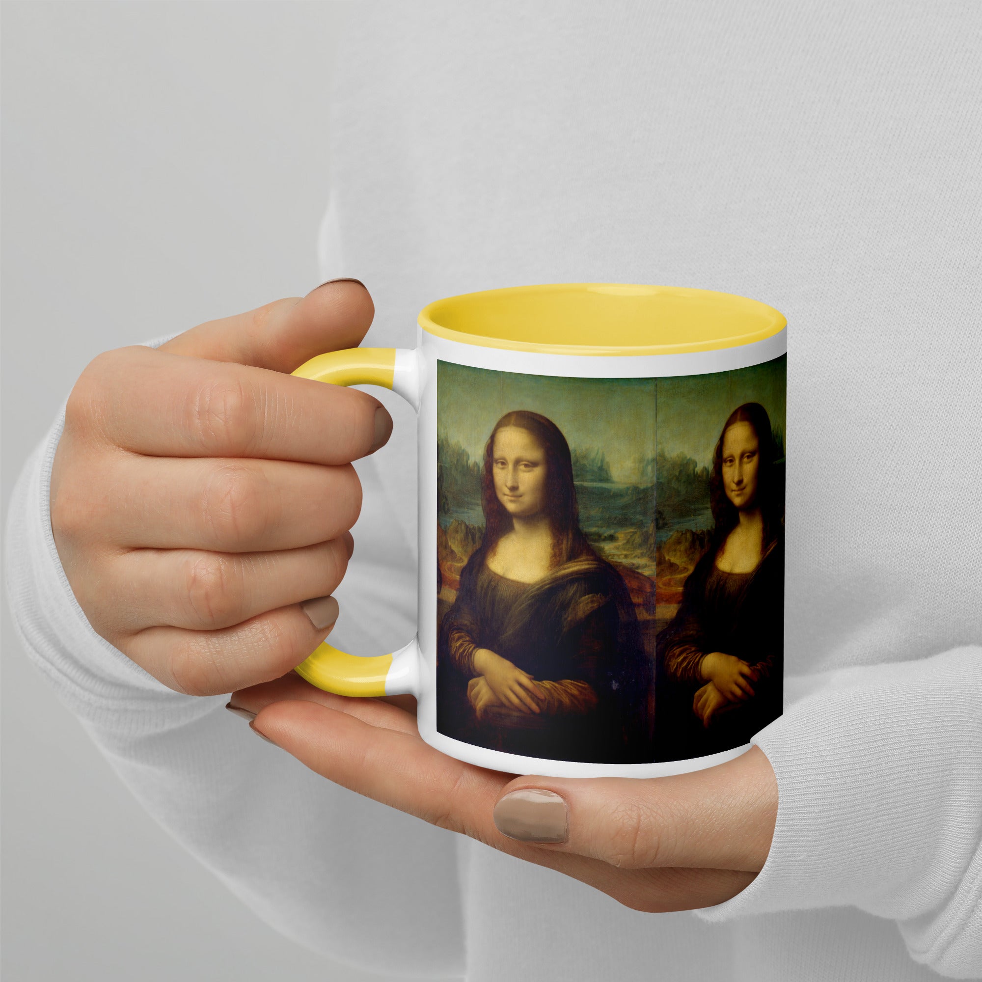 Keramiktasse „Mona Lisa“ von Leonardo da Vinci, berühmtes Gemälde | Hochwertige Kunsttasse