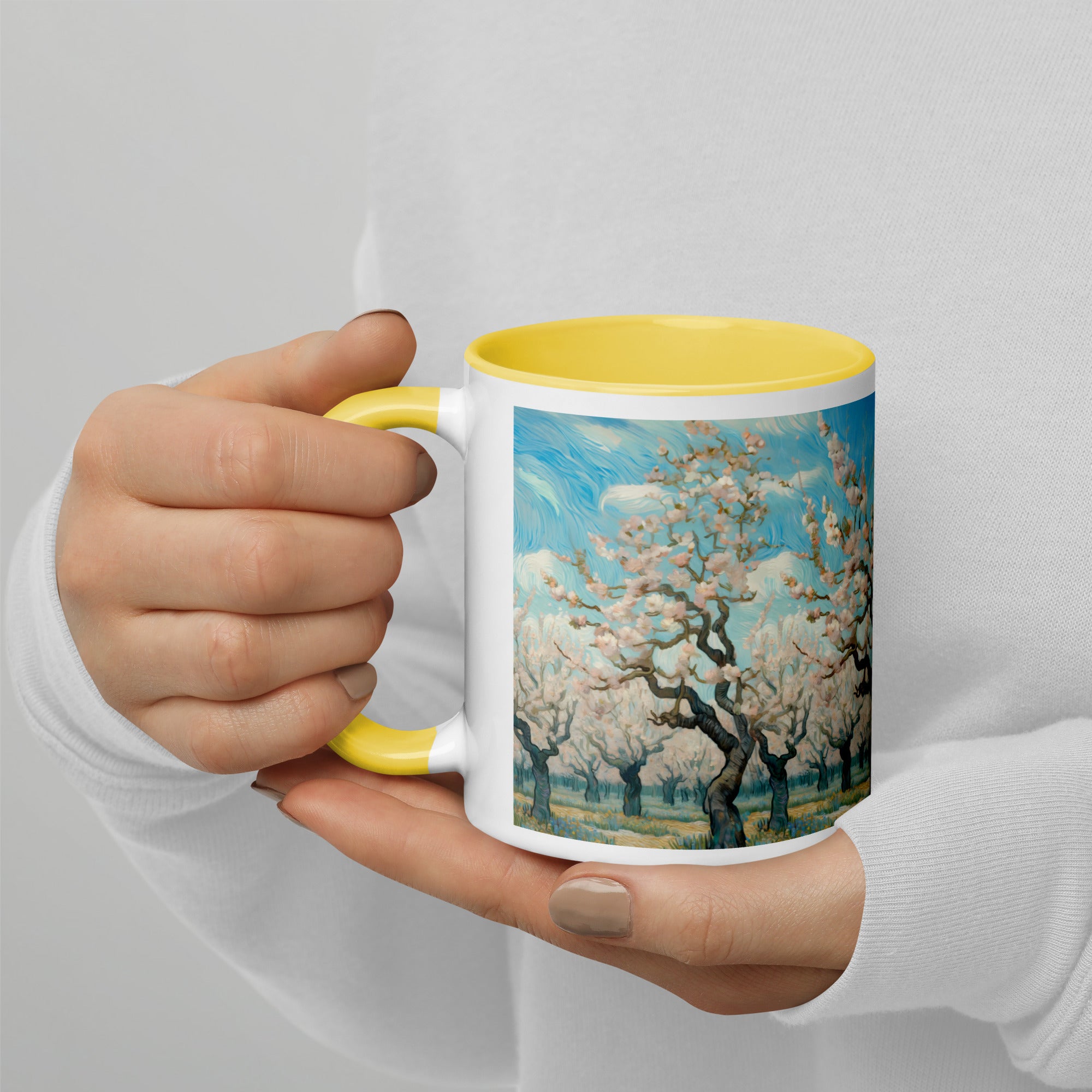 Keramiktasse „Blühender Obstgarten“ von Vincent van Gogh, berühmtes Gemälde | Hochwertige Kunsttasse