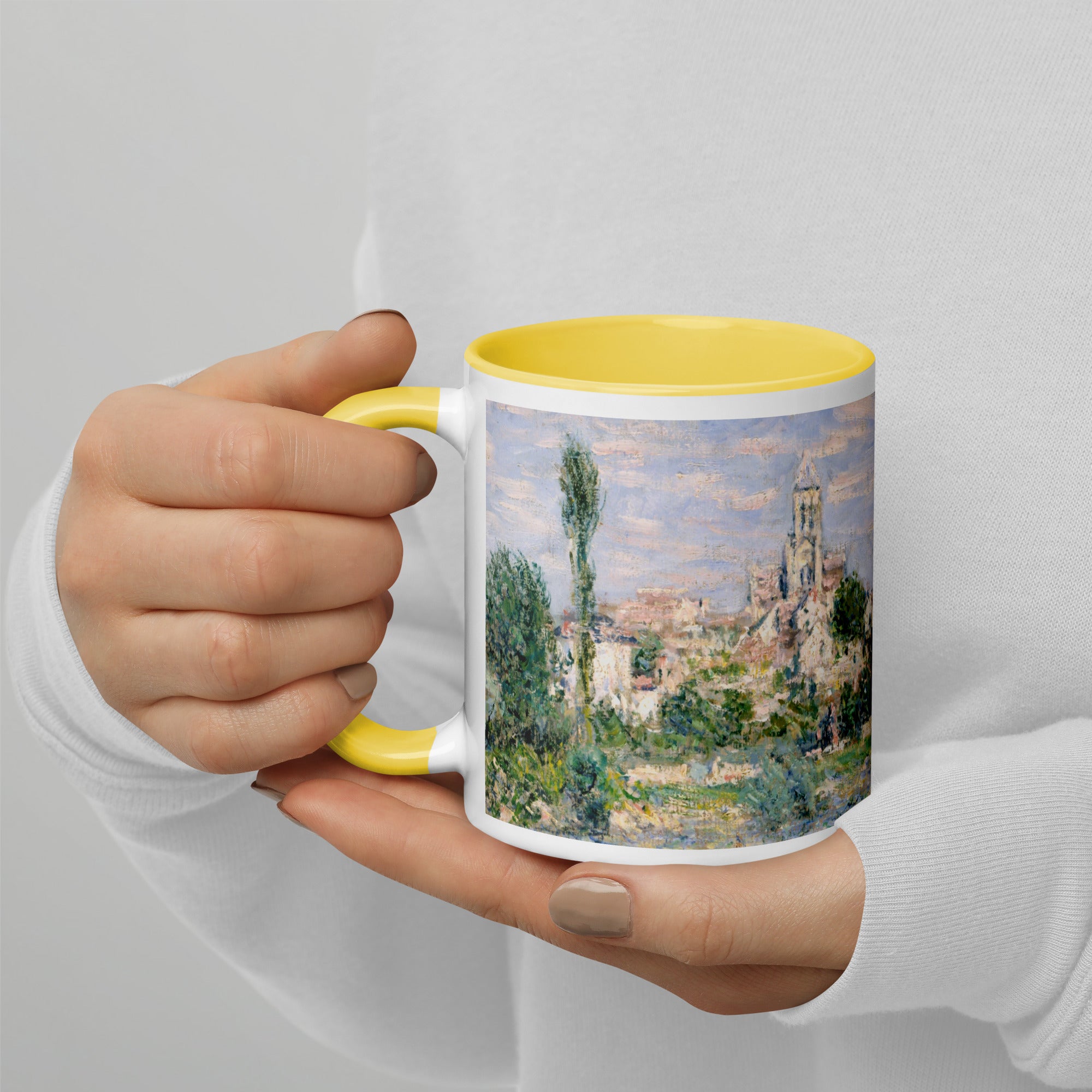 Claude Monet „Vetheuil im Sommer“, berühmtes Gemälde, Keramiktasse | Premium-Kunsttasse