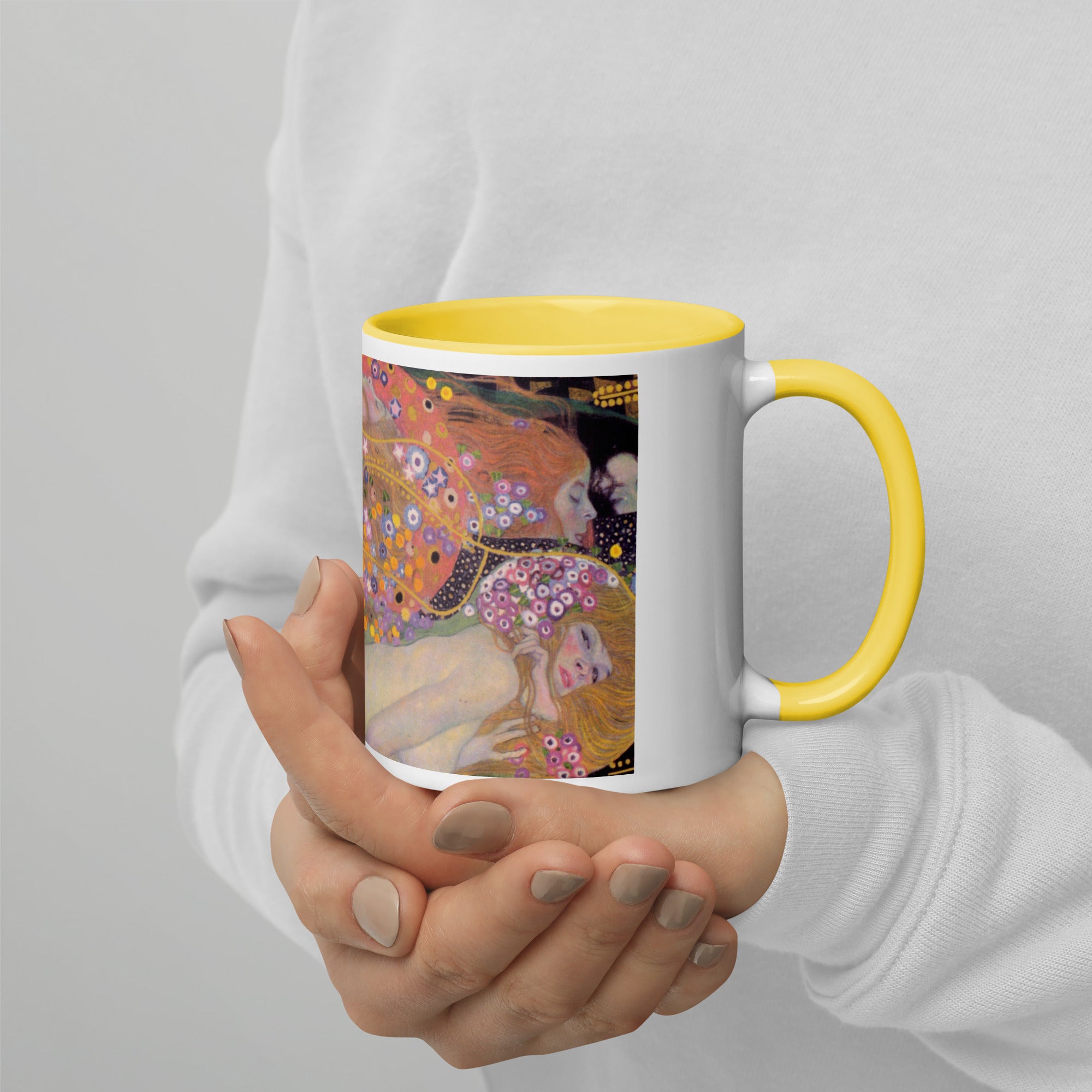 Keramiktasse „Wasserschlangen II“ von Gustav Klimt, berühmtes Gemälde | Hochwertige Kunsttasse