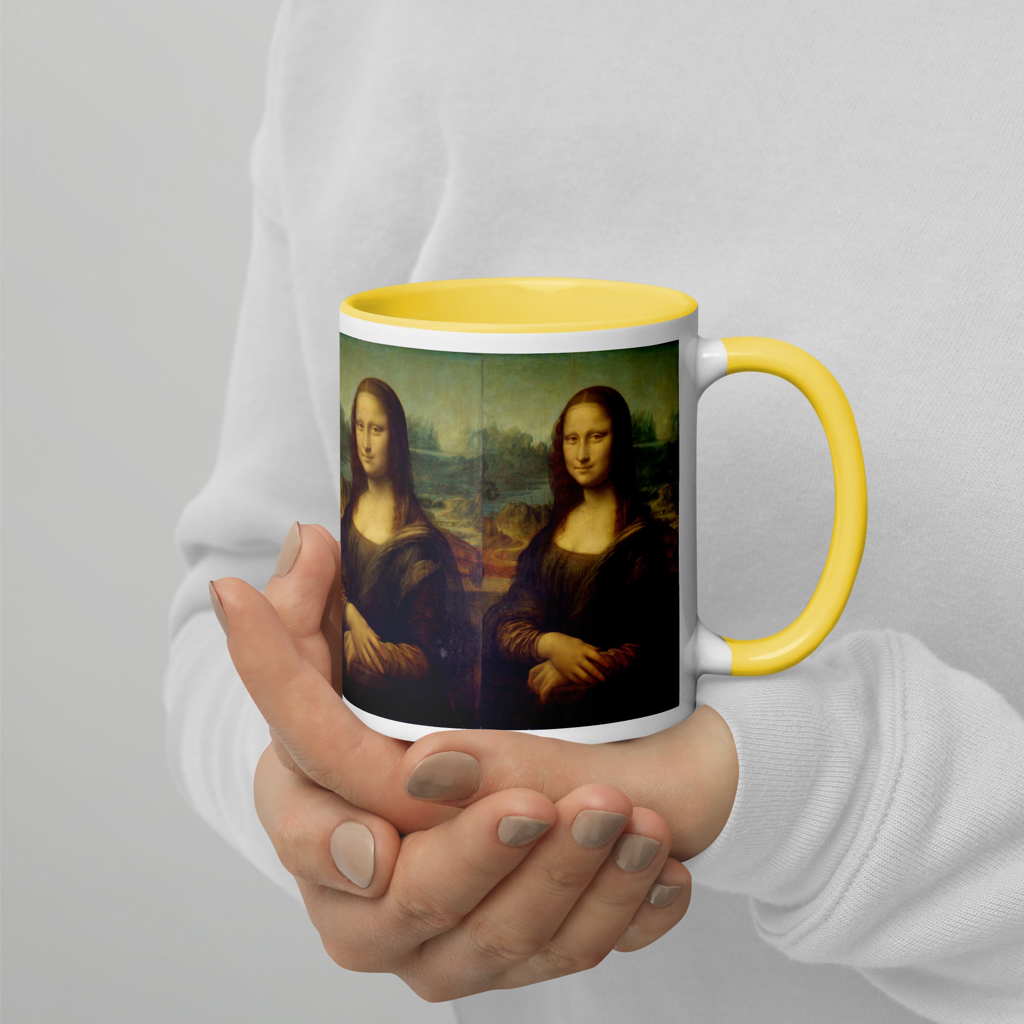 Keramiktasse „Mona Lisa“ von Leonardo da Vinci, berühmtes Gemälde | Hochwertige Kunsttasse