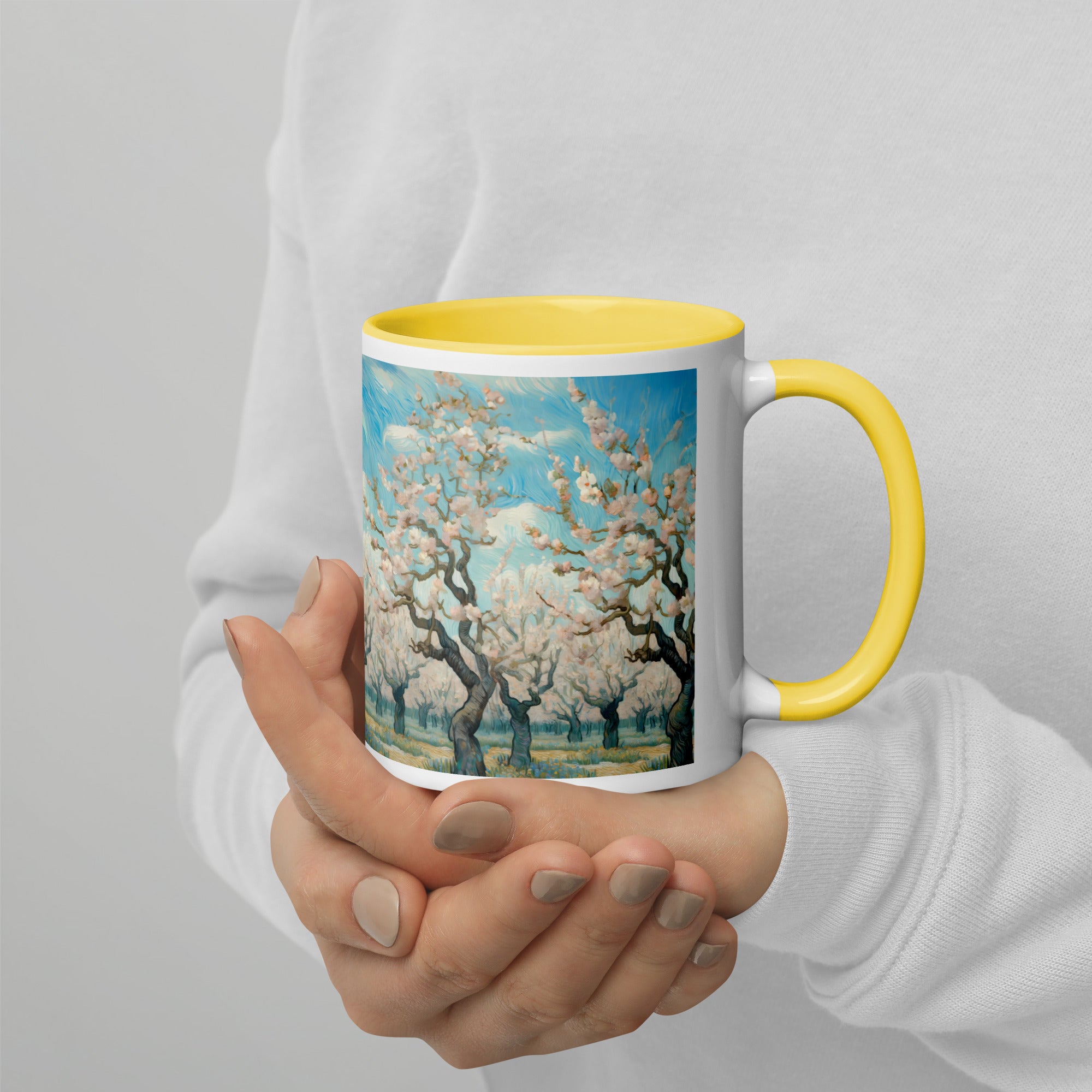 Keramiktasse „Blühender Obstgarten“ von Vincent van Gogh, berühmtes Gemälde | Hochwertige Kunsttasse