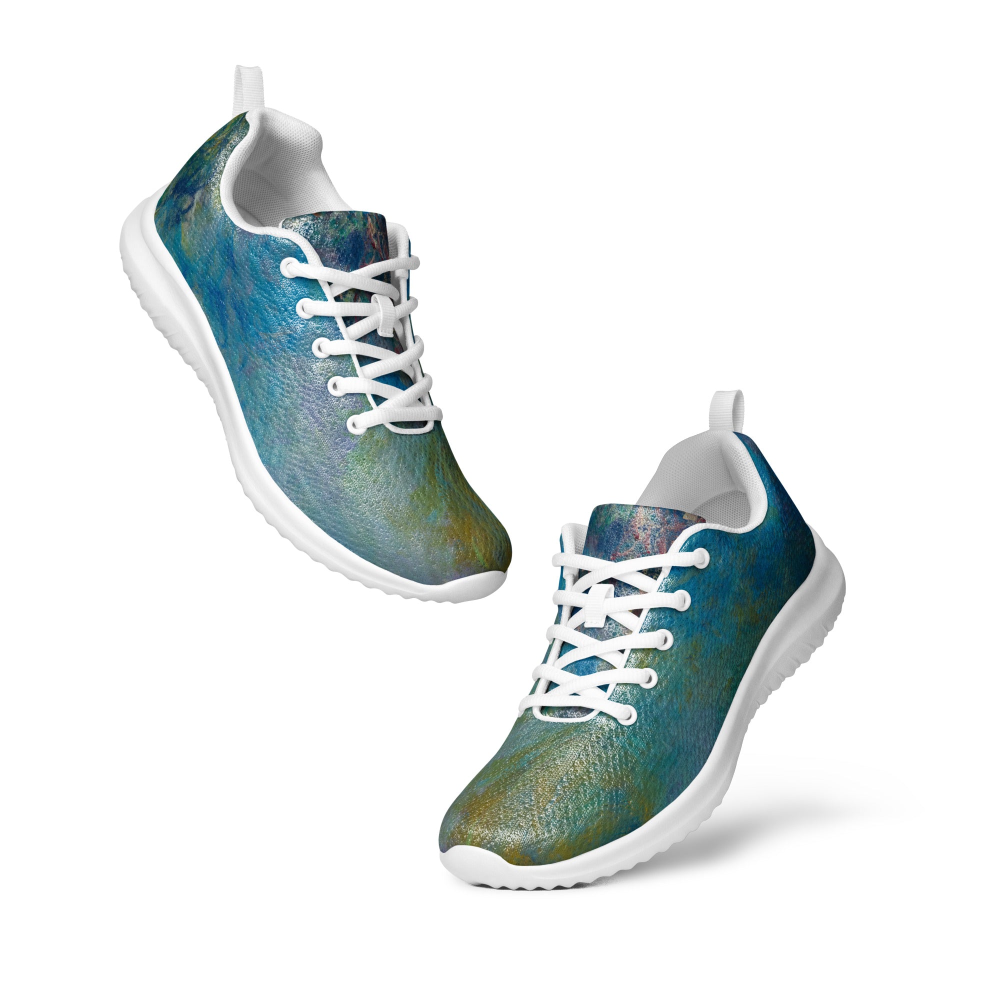 Claude Monet 'Wisteria' Lightweight Athletic Running Shoes | Premium Art Sneakers for Women