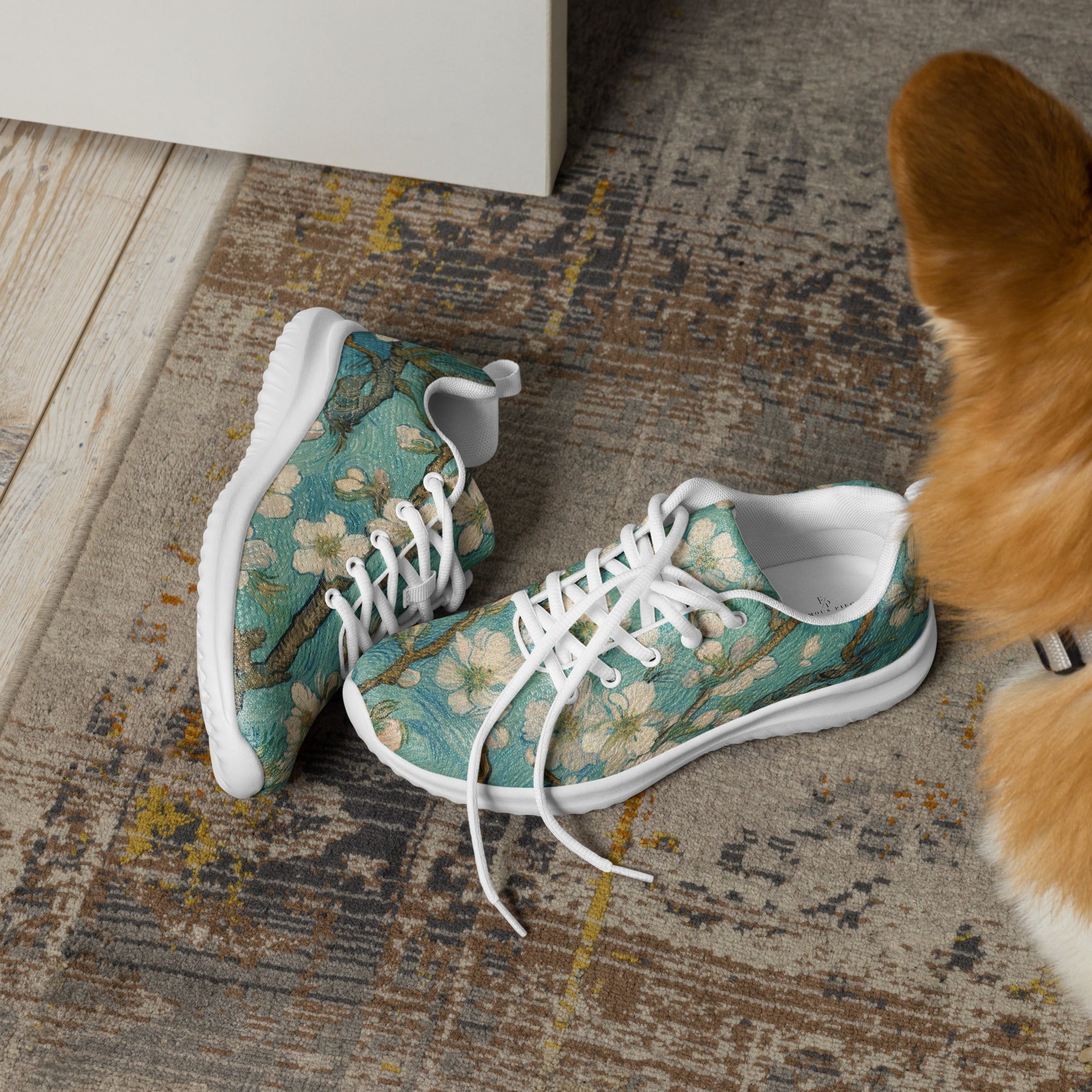 Vincent van Gogh „Mandelblüte“ – Leichte sportliche Laufschuhe | Hochwertige Kunst-Sneaker für Damen