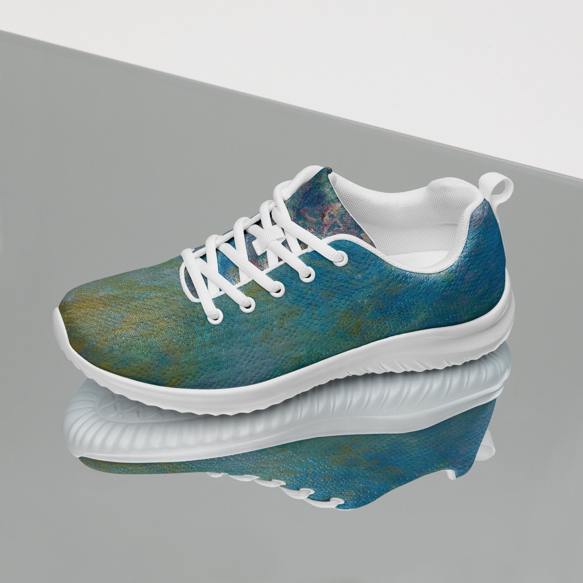 Claude Monet 'Wisteria' Lightweight Athletic Running Shoes | Premium Art Sneakers for Women