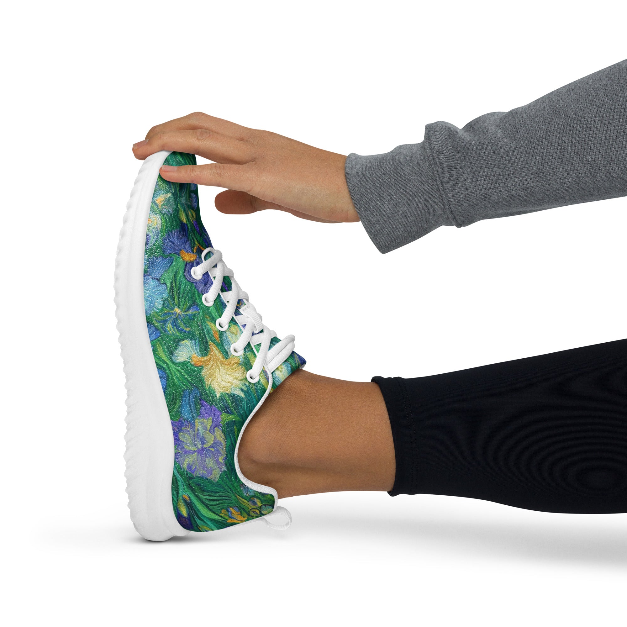 Vincent van Gogh 'Irises' Lightweight Athletic Running Shoes | Premium Art Sneakers for Women