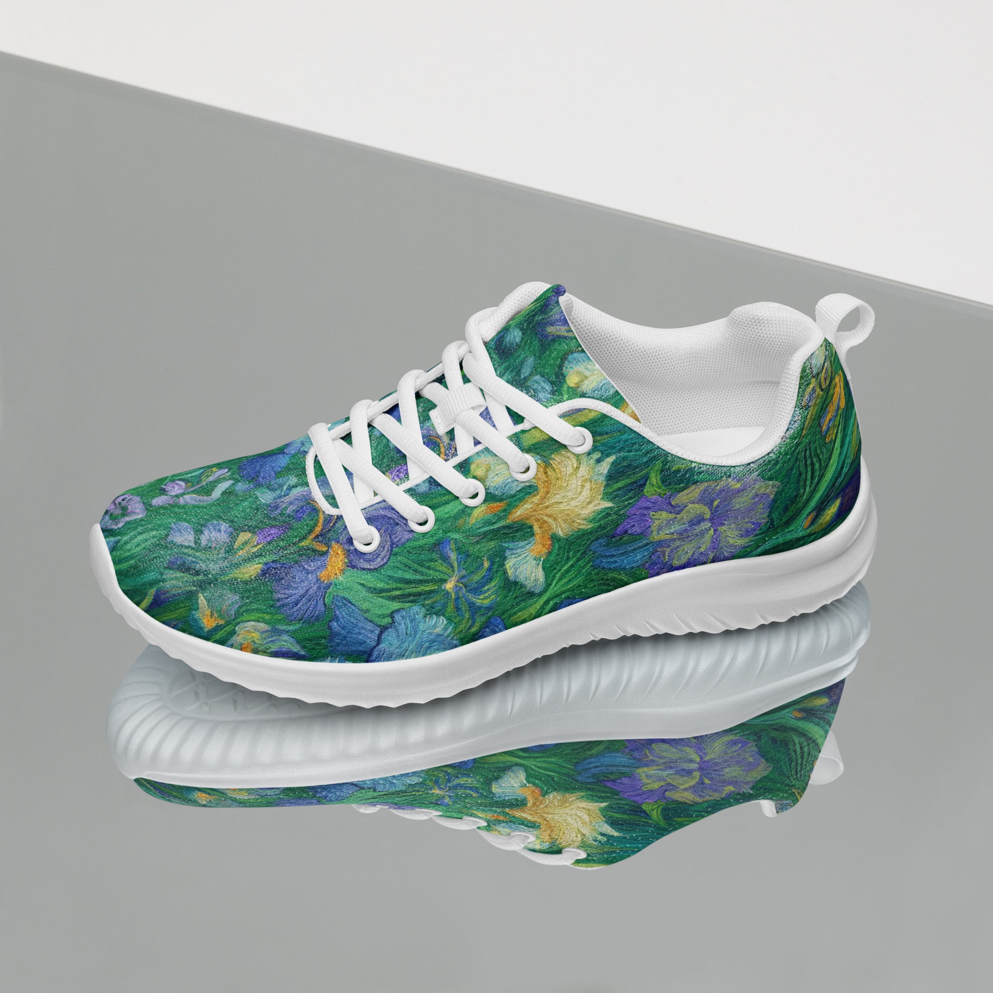 Vincent van Gogh 'Irises' Lightweight Athletic Running Shoes | Premium Art Sneakers for Women