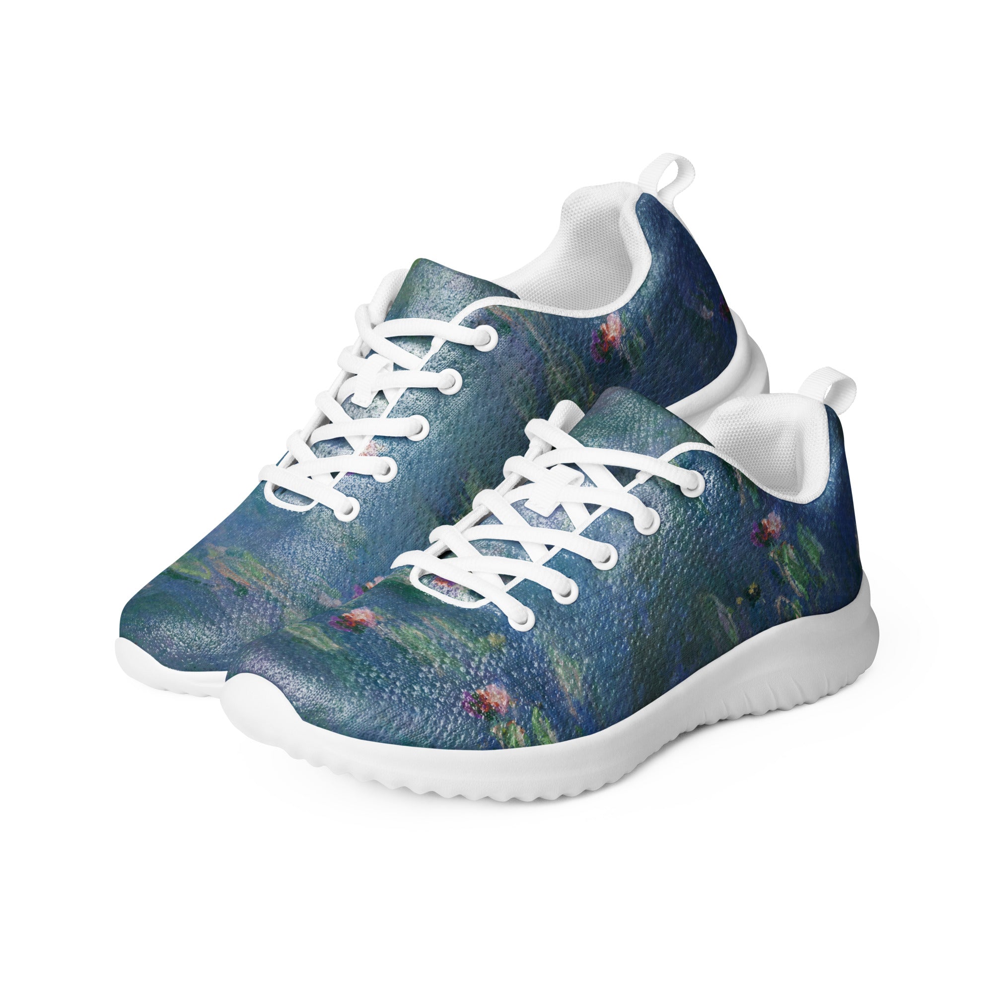 Claude Monet 'Water Lilies' Lightweight Athletic Running Shoes | Premium Art Sneakers for Women