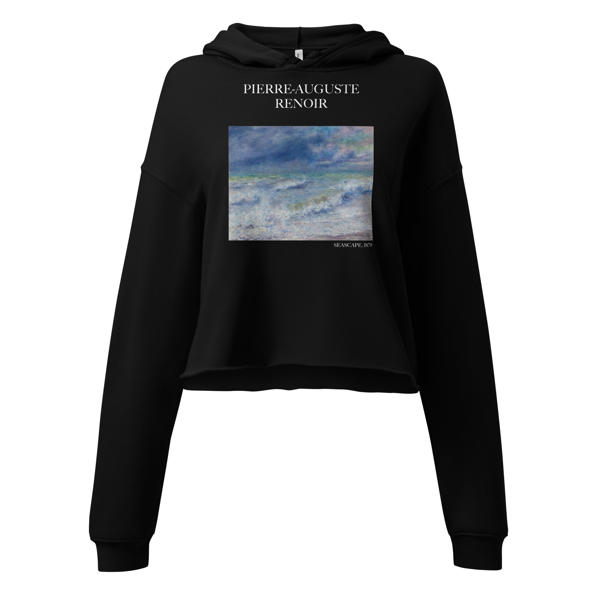 Kurzer Hoodie „Meereslandschaft“ von Pierre-Auguste Renoir, berühmtes Gemälde | Kurzer Hoodie mit Premium-Kunstmotiv