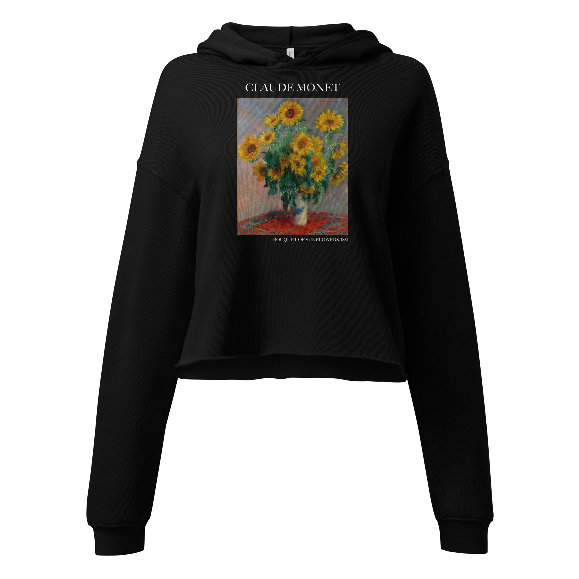 Claude Monet 'Sonnenblumenstrauß' Berühmtes Gemälde Kurzer Hoodie | Premium Art Kurzer Hoodie