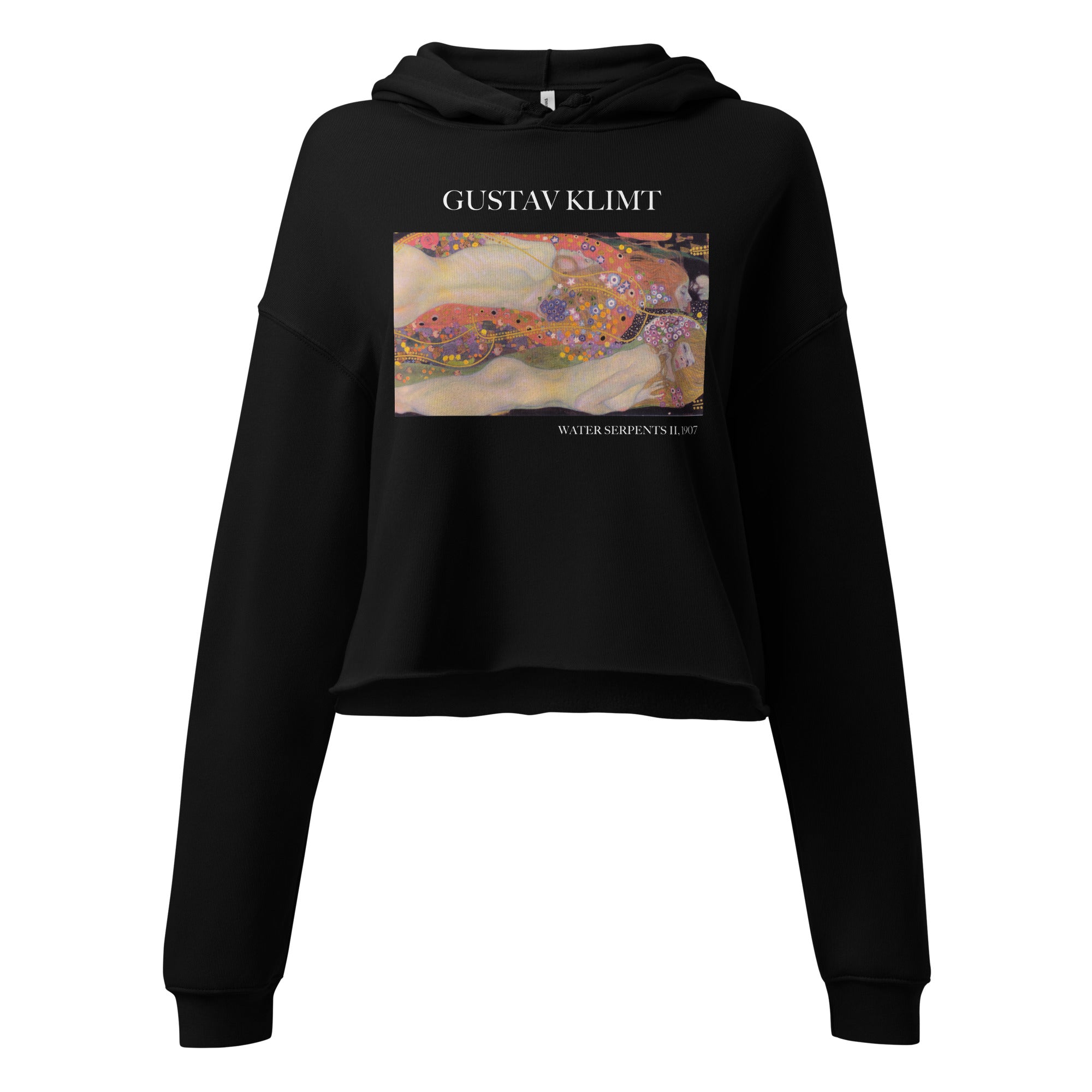 Gustav Klimt „Wasserschlangen II“ Berühmtes Gemälde Kurzer Hoodie | Premium Art Kurzer Hoodie